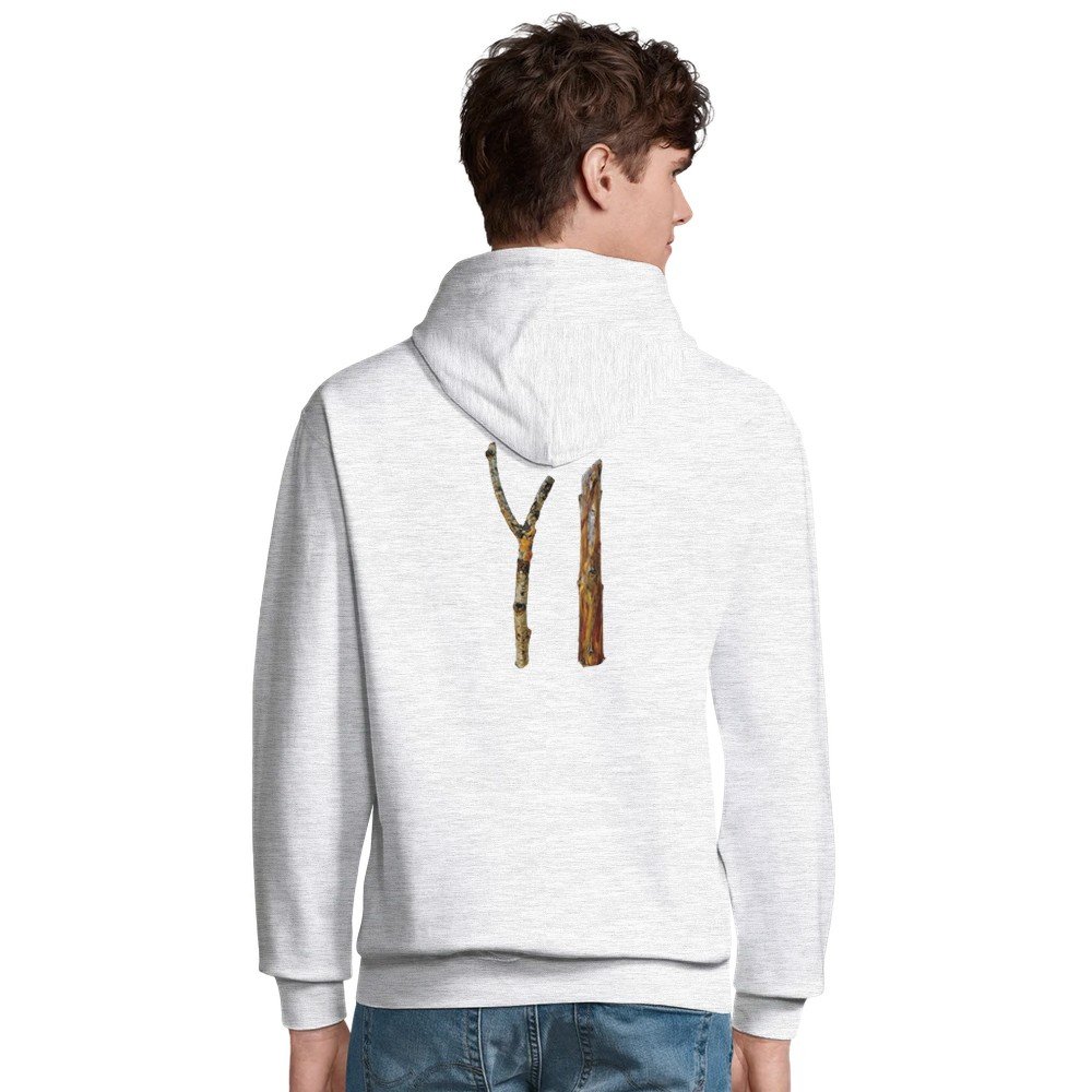 Pinnar - Tryck fram- & baksida - Återvunnen Mix Unisex Hoodie