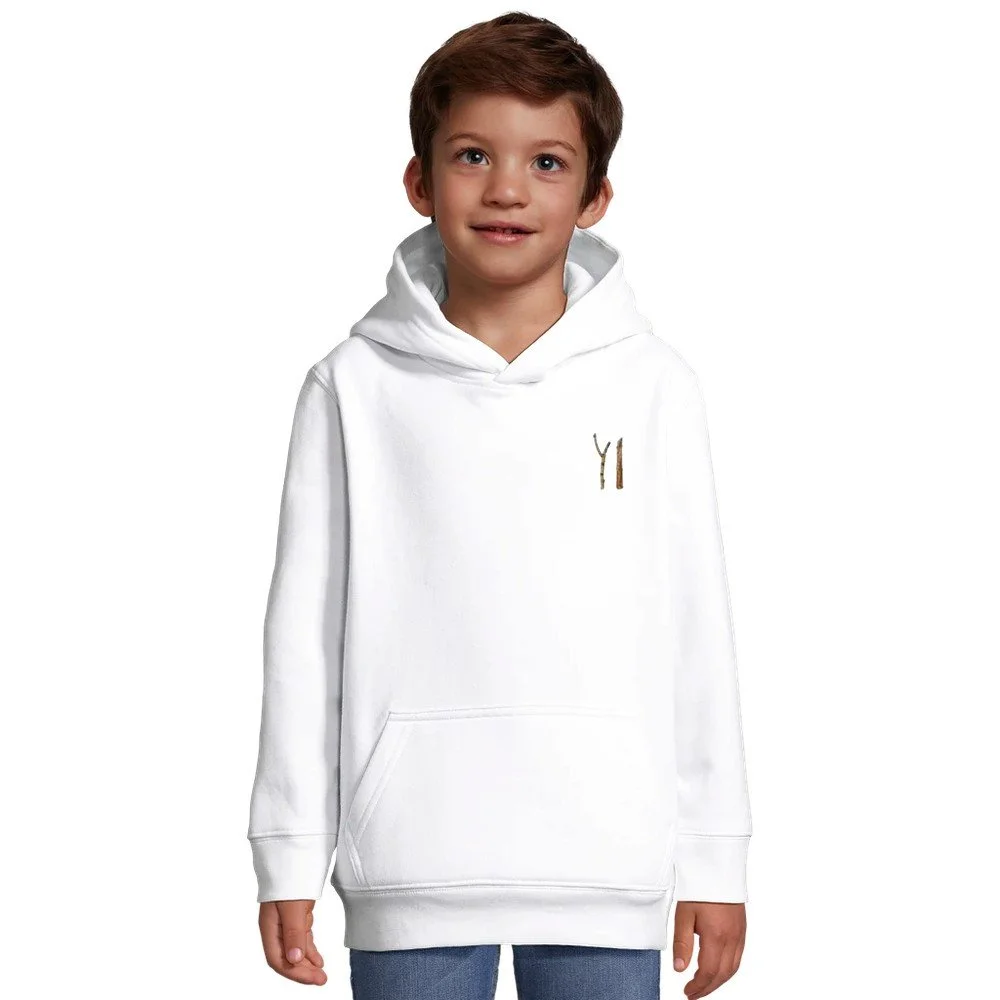 Pinnar - Tryck Fram & Bak - Återvunnen Mix Kids Hoodie