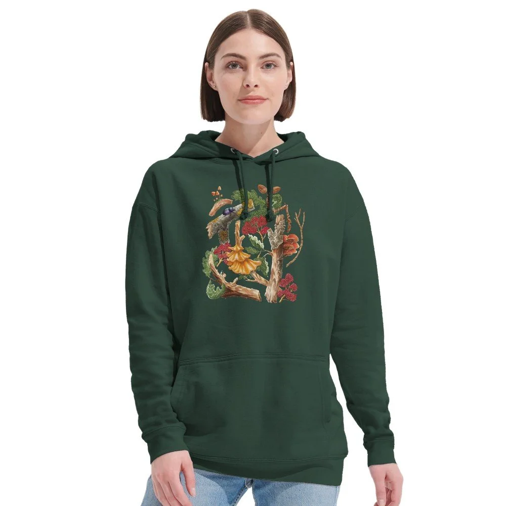 Botanical - Tryck Endast fram - Återvunnen Mix Unisex Hoodie