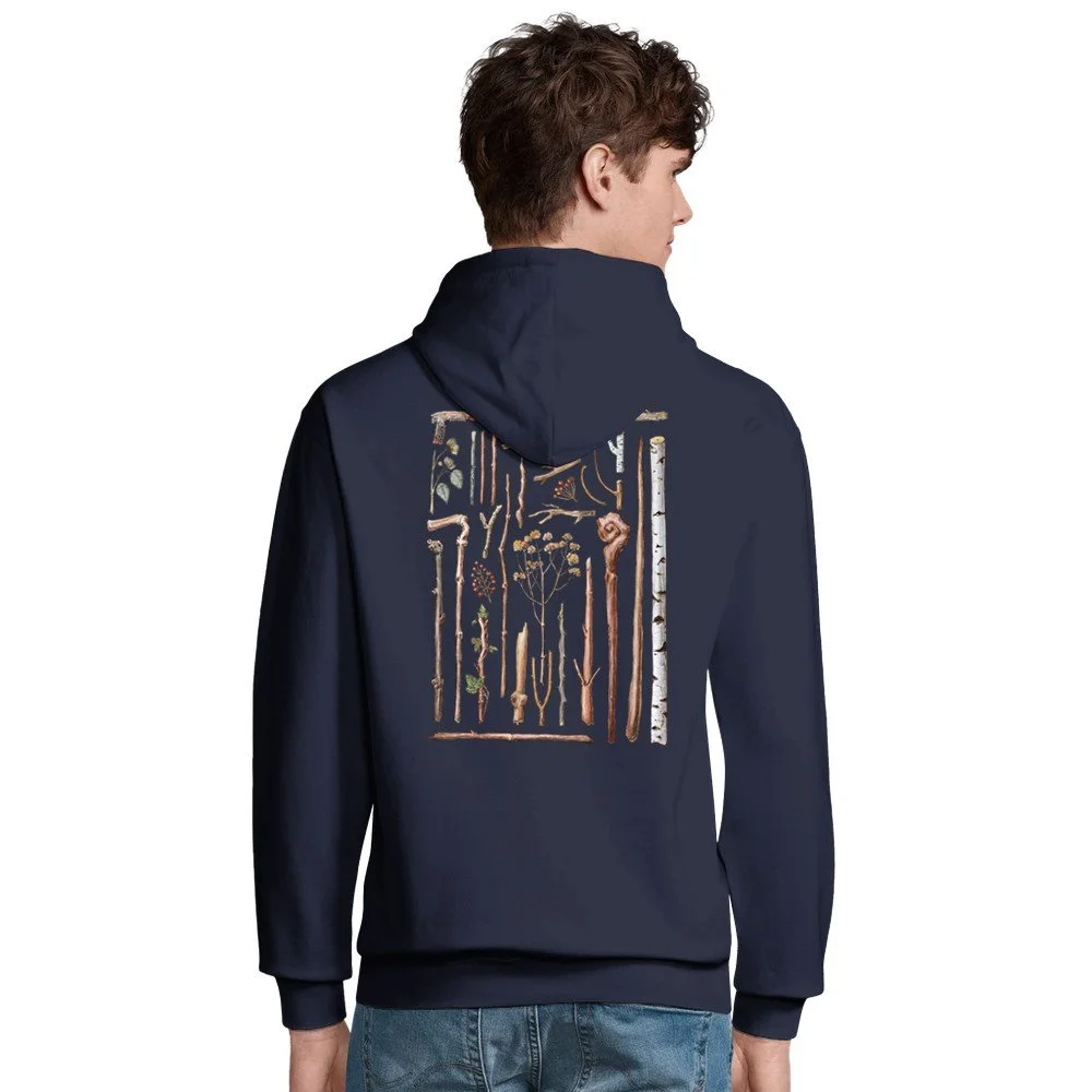 Massa Pinnar- Tryck Endast bak - Återvunnen Mix Unisex Hoodie