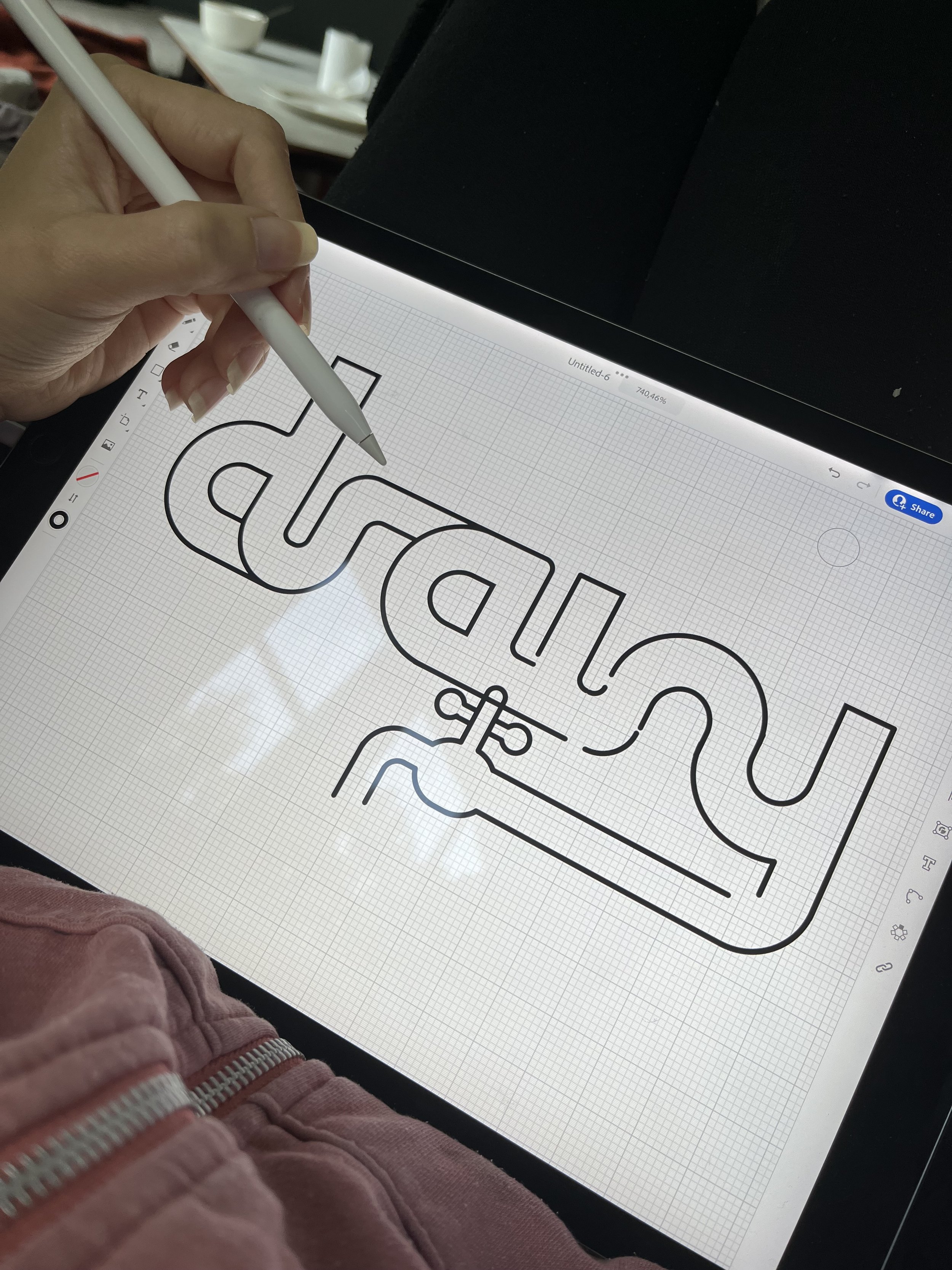 on the iPad with Illustrator