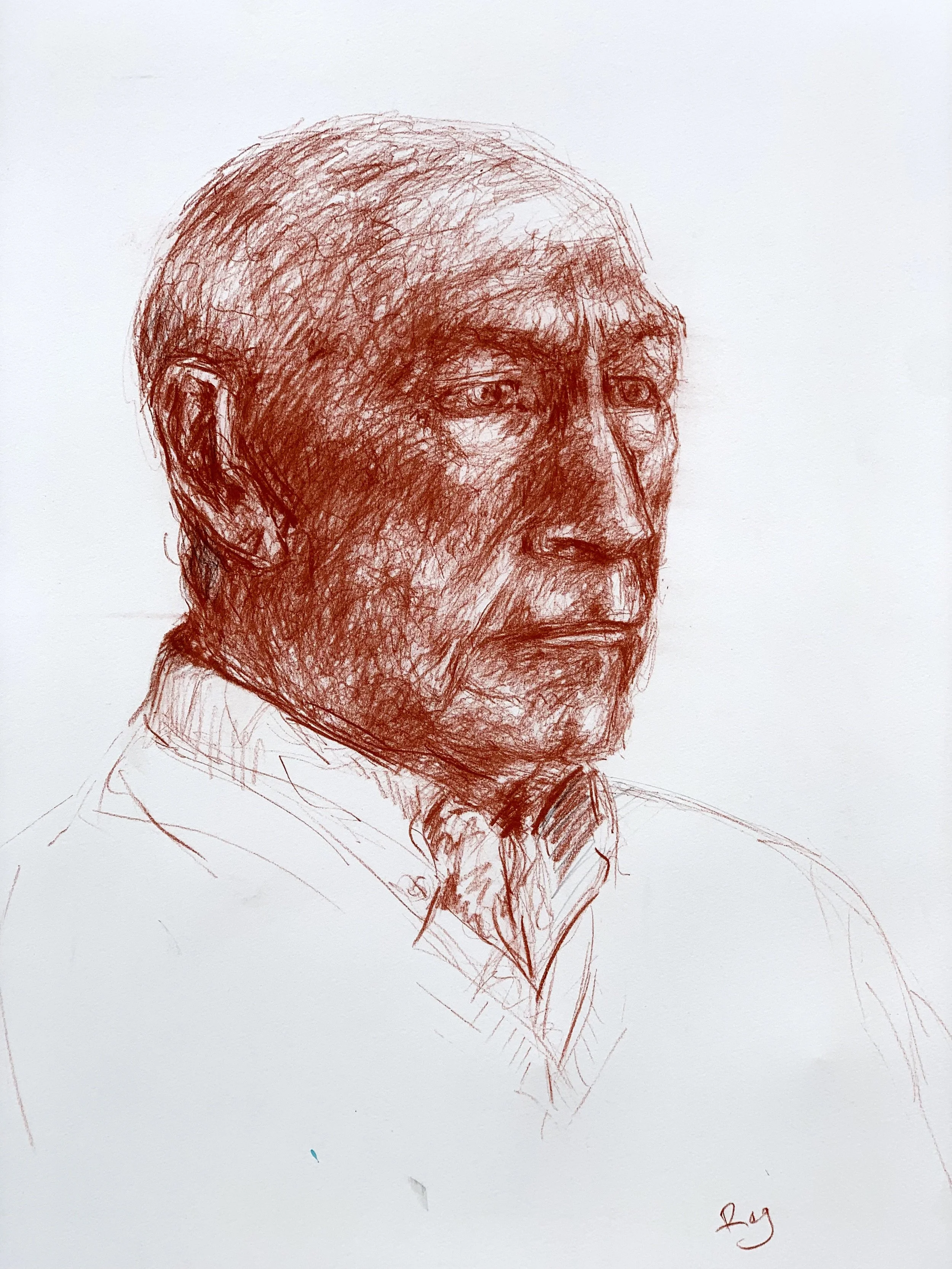 "Reg" 2019, Pastel on Saunders Waterford paper, 57cm x 76cm