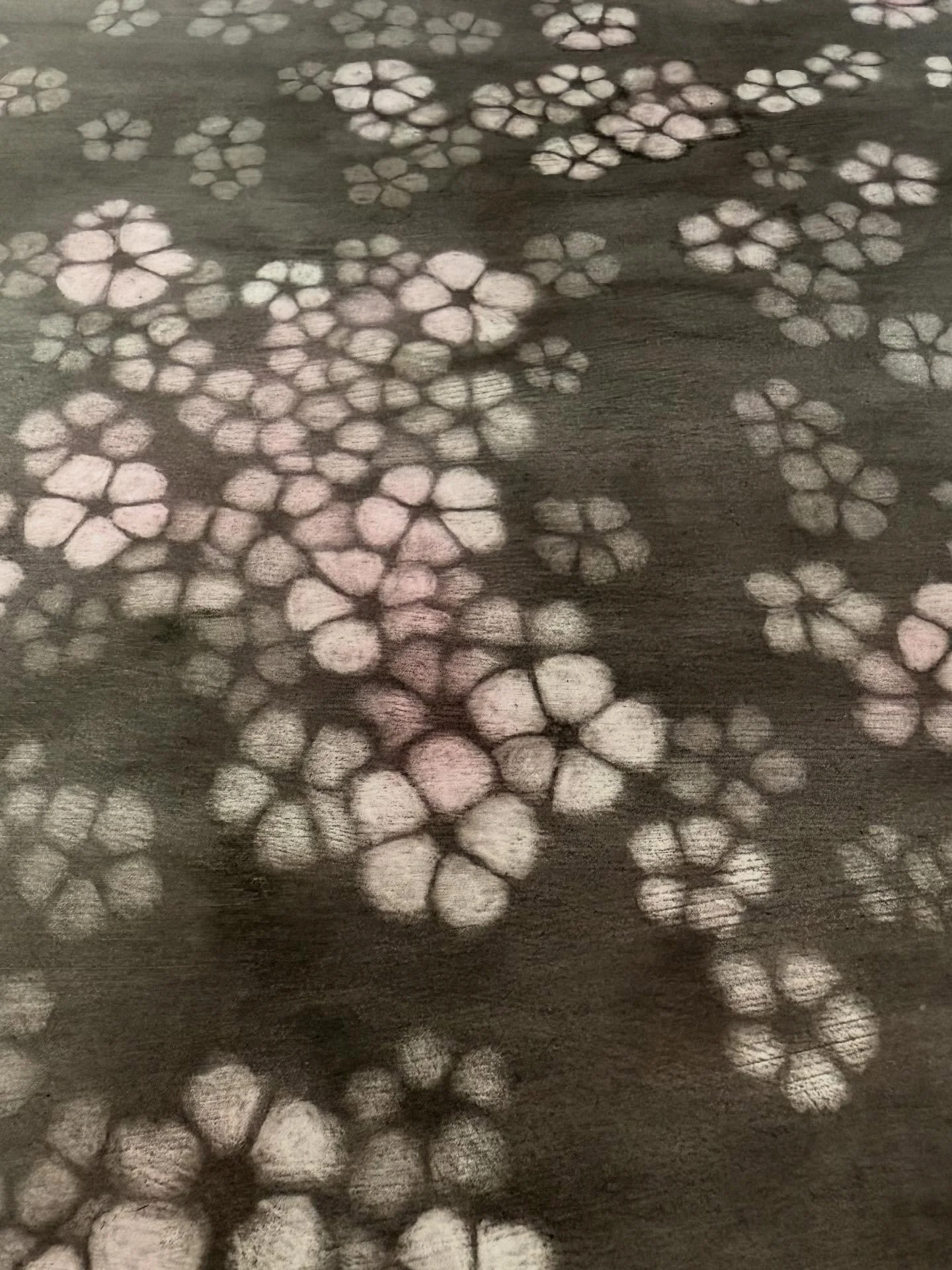 Creating depth one little blossom at a time...
. . .
#charcoaldrawing
#blossom🌸 
#springinspiration 
#workinprogressart
