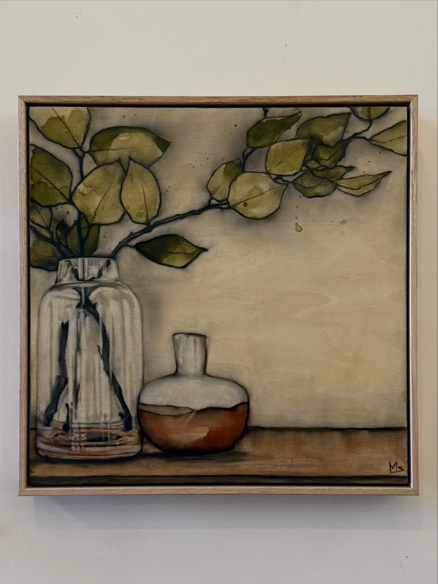 Available @loftmudgee &ldquo;Eucalyptus, Glass and Clay&rdquo; has been one of my favourite pieces to create. Why? well I suppose it came with ease compared to some. I don&rsquo;t mean quick, rather that some works are a more complex puzzle to solve.