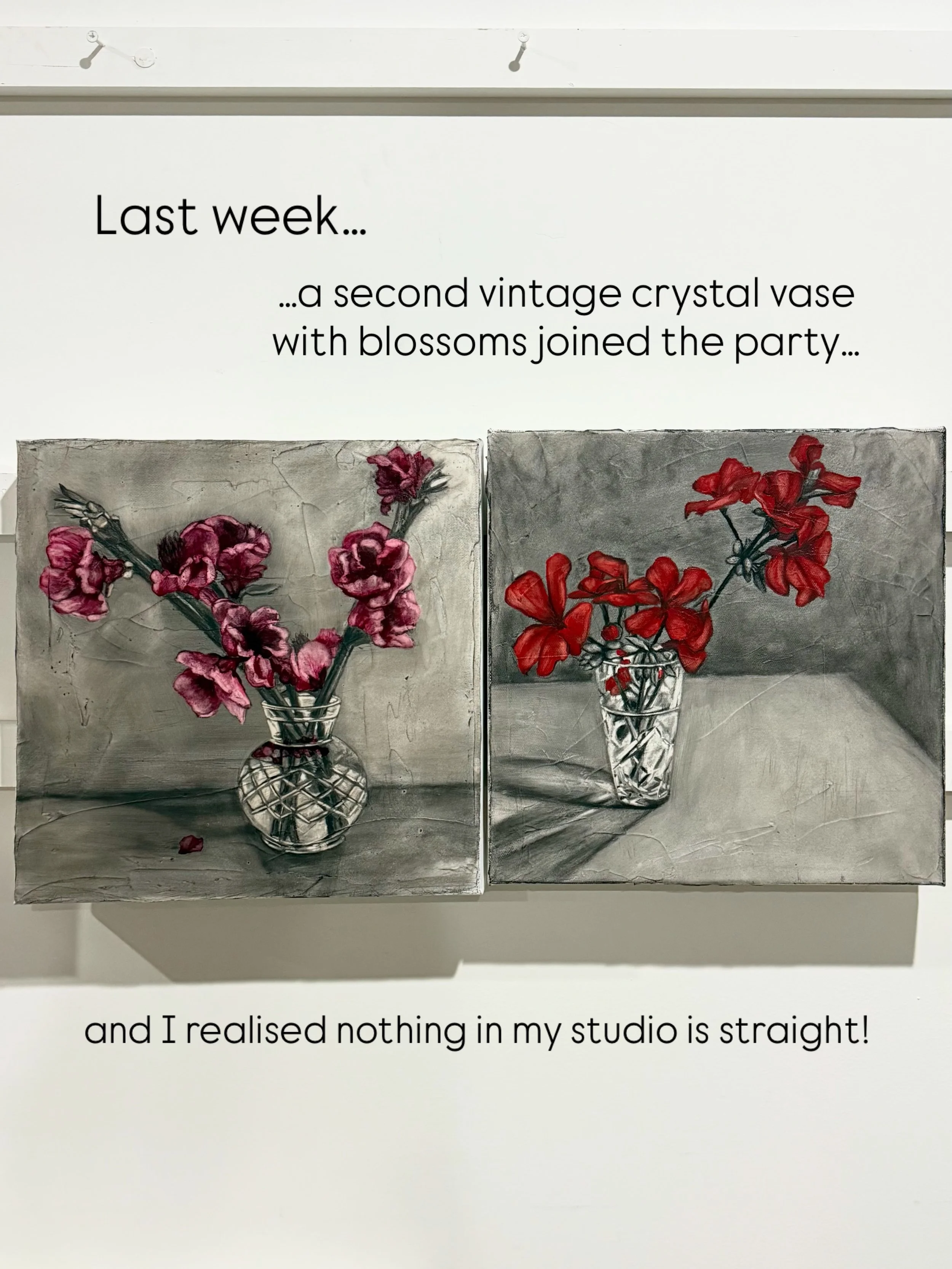Nothing in my studio is straight but last week in the studio was productive&hellip;
