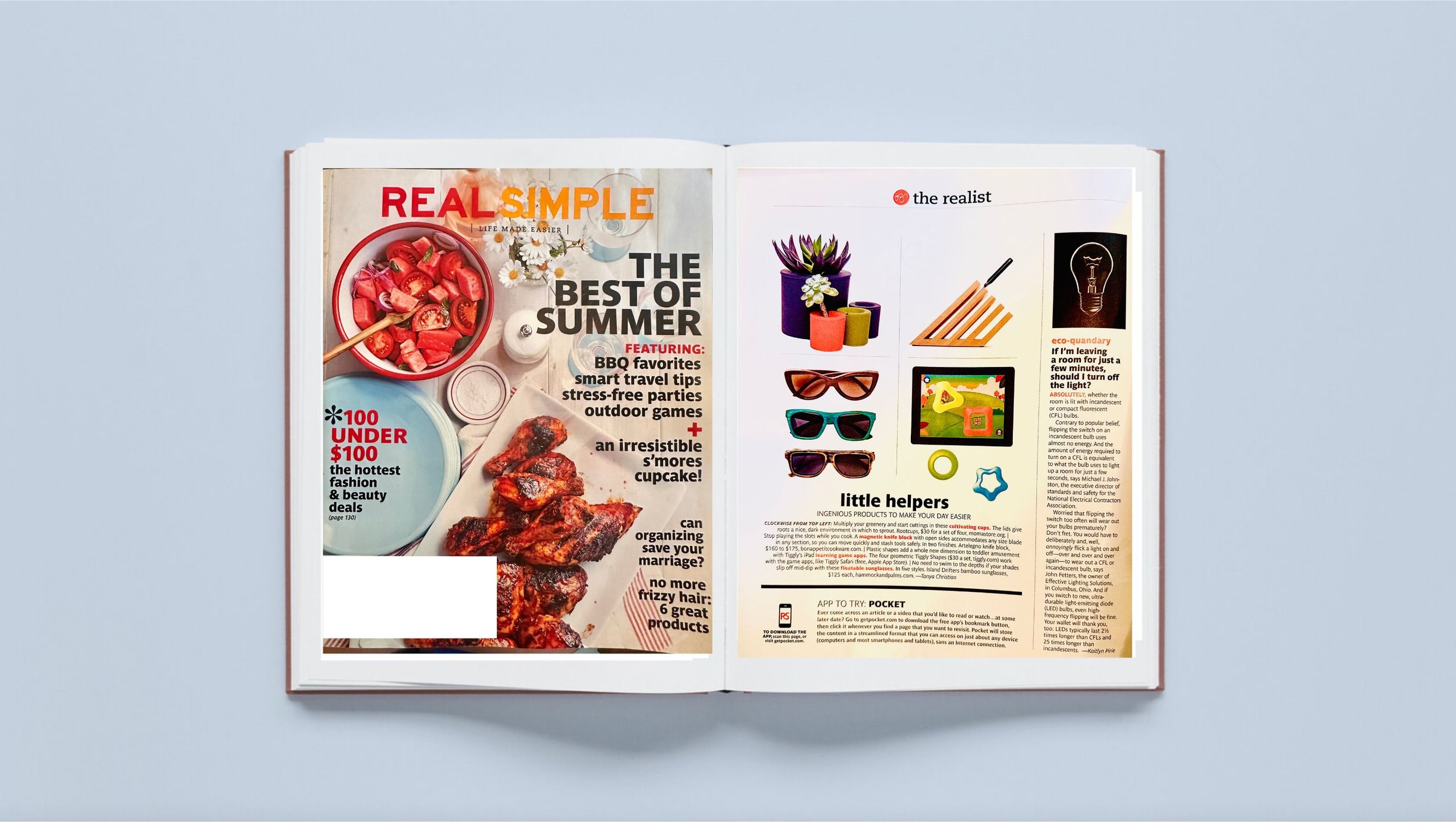Real Simple Magazine featuring Hammock and Palms Sunglasses - Unique Monthly Visitors: 10 million, and 6.2 million magazine readers every month