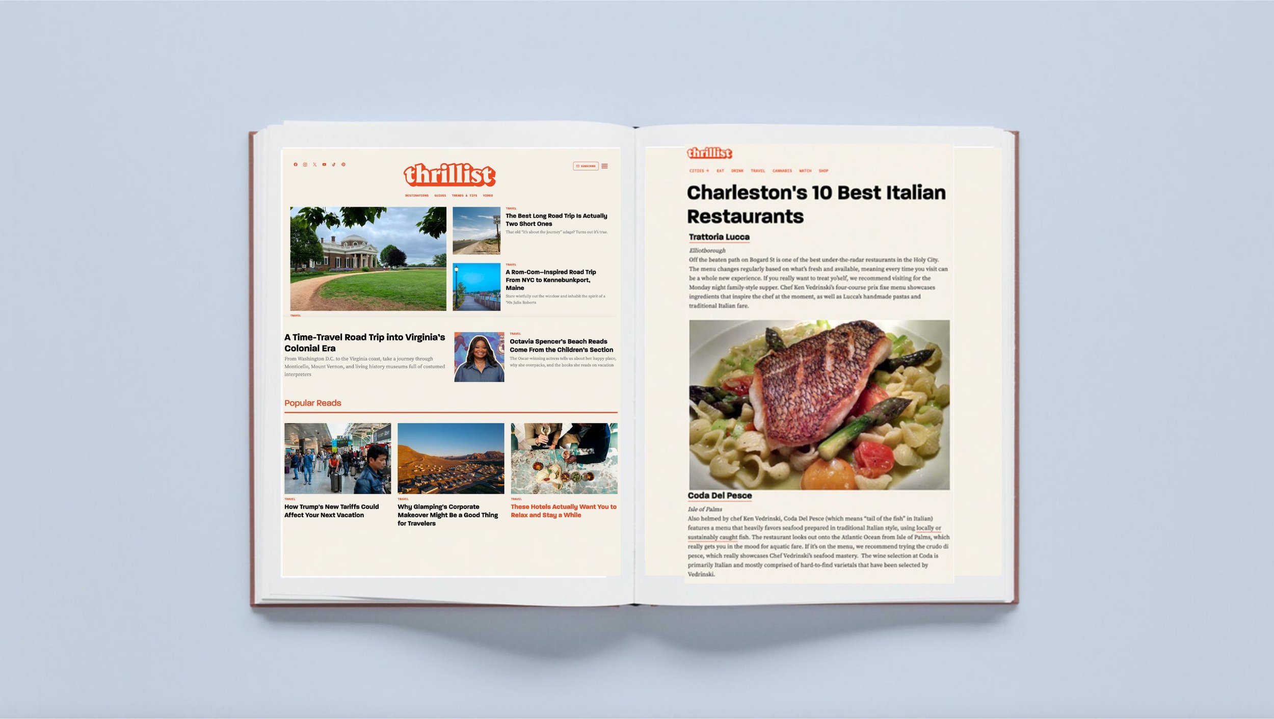 Thrillist featuring Trattoria Luca - Unique Monthly Visitors: 4.5 Million