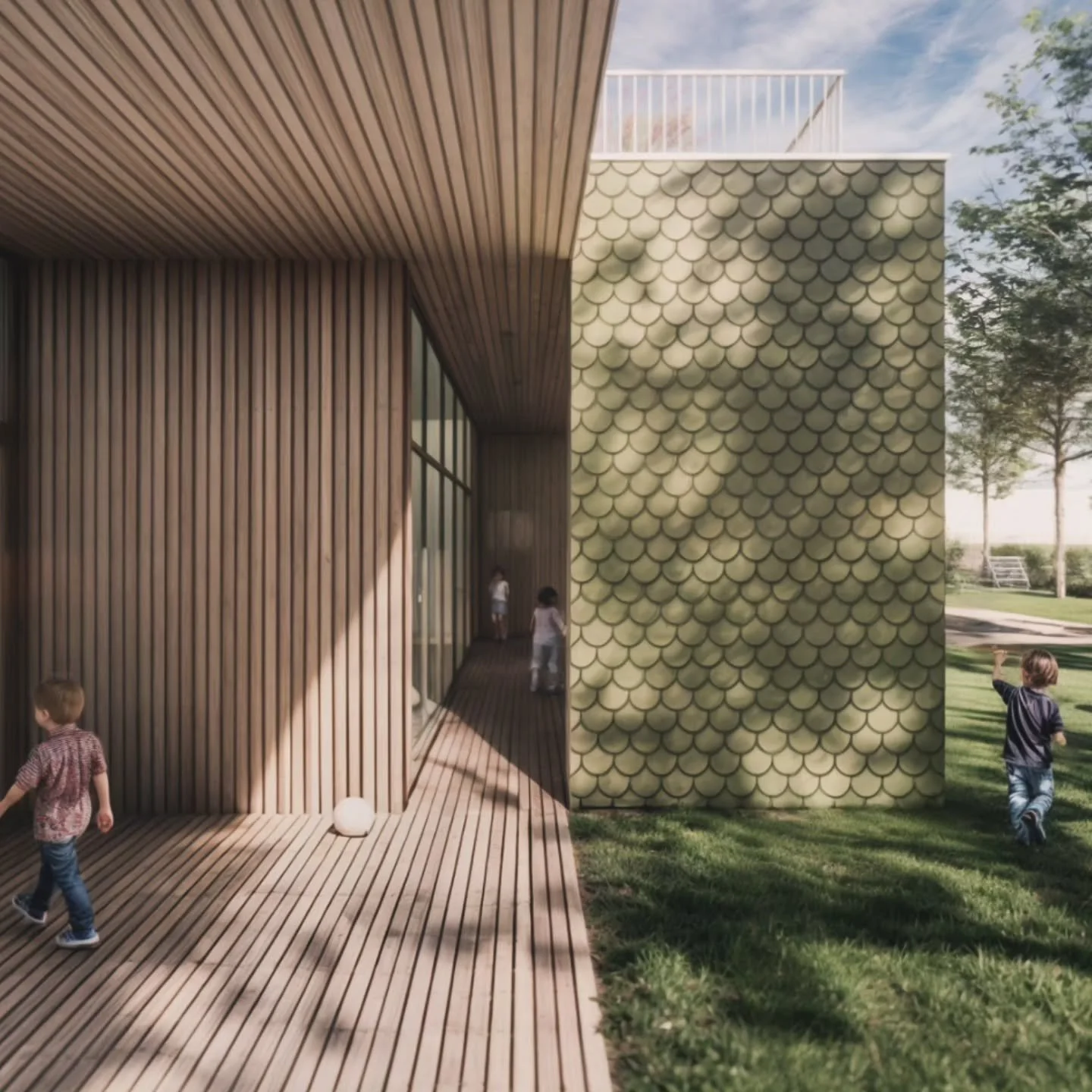 Dječju vrtić Gita
Novska

2023. - 2026. (planirano)

Vrtić je koncipiran kao prostorno slojevita struktura koja se otkriva kroz niz sekvenci &ndash; od intimnih zona do otvorenih zajedničkih prostora.

Organiziran je oko unutarnje dječje ulice i manj