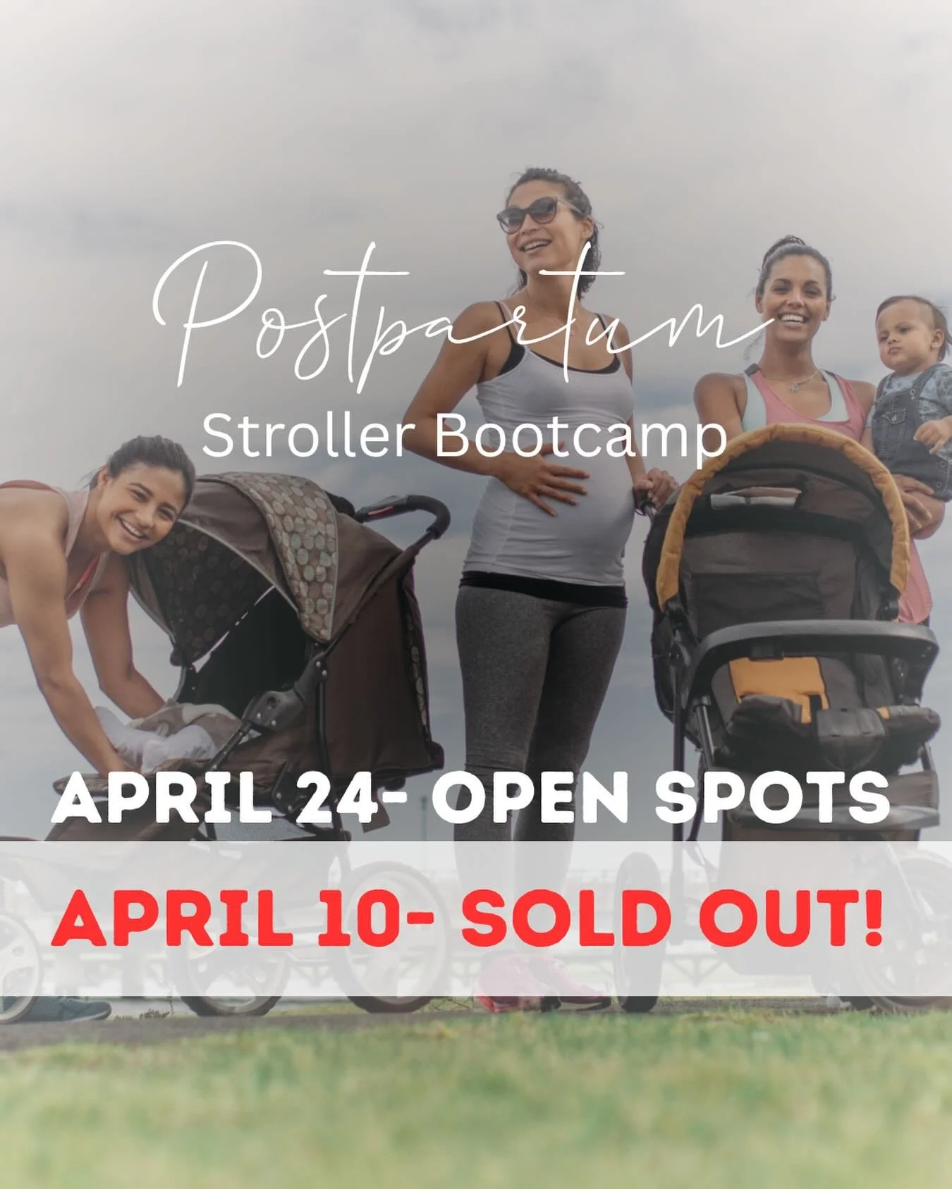 April 10 Stroller Bootcamp is officially SOLD OUT 🤍✨

Thank you mamas for filling this one so quickly &mdash; we can&rsquo;t wait to move outdoors with you!

Missed it? Don&rsquo;t worry &mdash; spots are open for April 24 🌿

Join us at Town Center