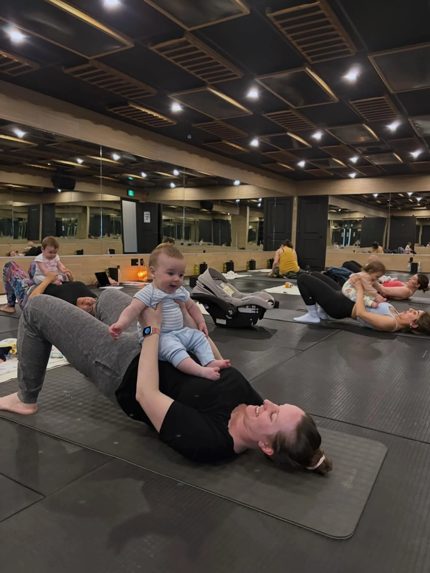 Lots of giggles, little smiles, and mamas moving their bodies with baby by their side 🤍

These are the moments &mdash; connection, laughter, and feeling like yourself again, one class at a time 💛