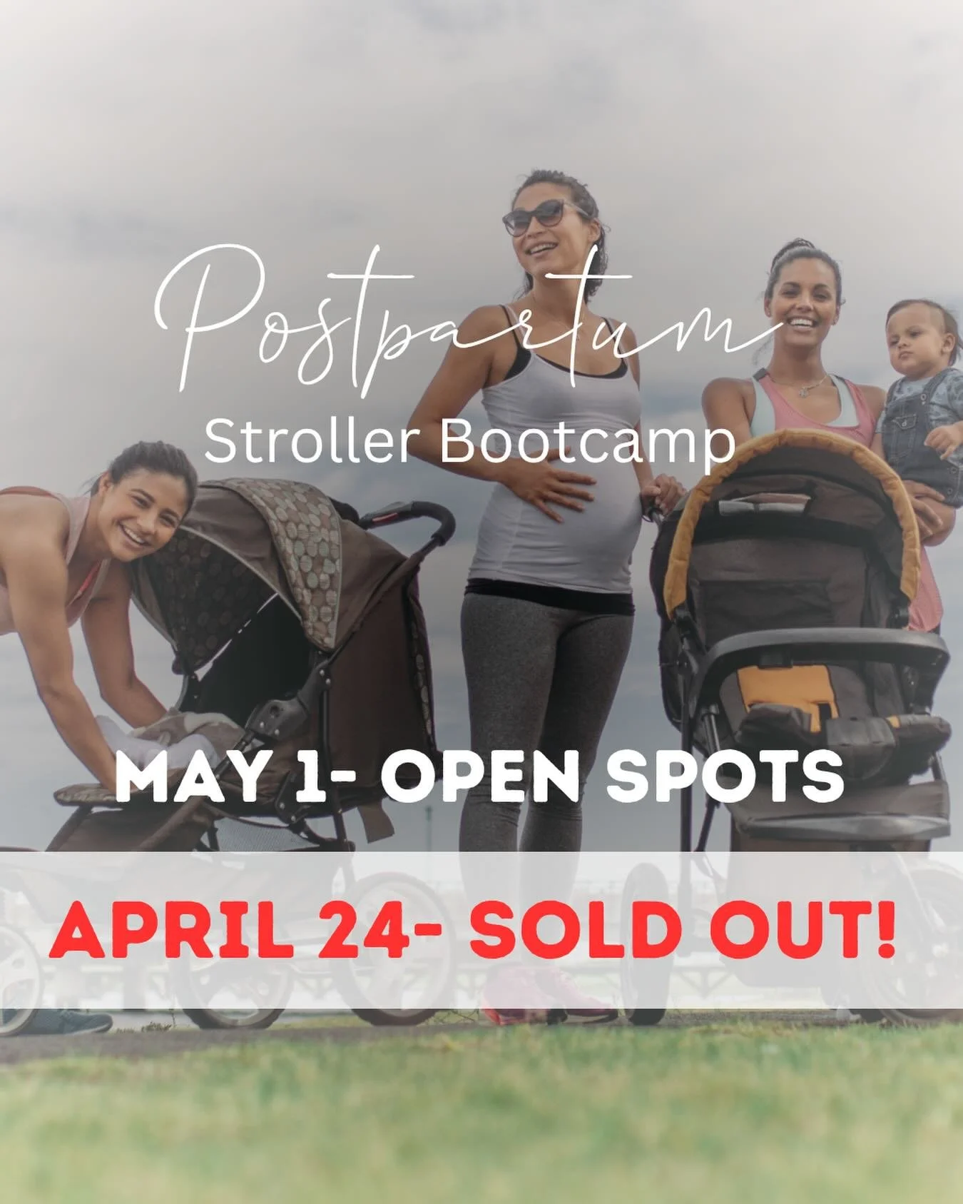 April 24 Stroller Bootcamp with Krista is officially SOLD OUT 🤍✨Waitlist is available!

Missed it? Don&rsquo;t worry &mdash; May 1 with Chelsi still has spots available 🫶

Starting May 1, Stroller Bootcamp will run weekly at Town Centre Park (Lafar