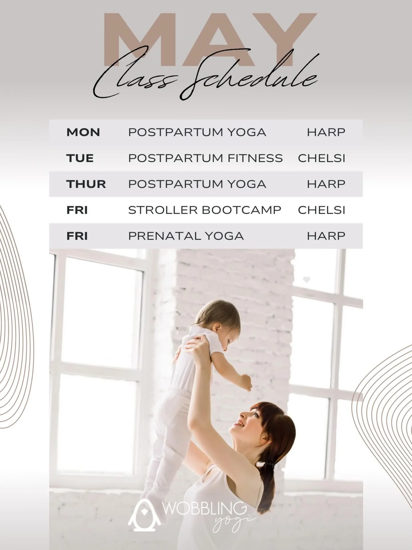 May schedule is here 🤍

A full week of movement, connection, and support &mdash; whether you&rsquo;re navigating pregnancy, postpartum, or simply looking for a space to show up for yourself.

From gentle yoga to strength-building fitness and strolle