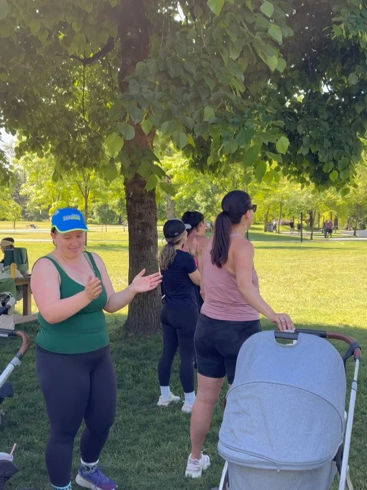 Team Giraffes 🦒 vs Team Sloths 🦥 at today&rsquo;s Stroller Bootcamp 🤍

Watching mamas laugh, cheer each other on, and show up for themselves and one another during this season of postpartum was so special 💛

Fresh air, movement, relay races, babi