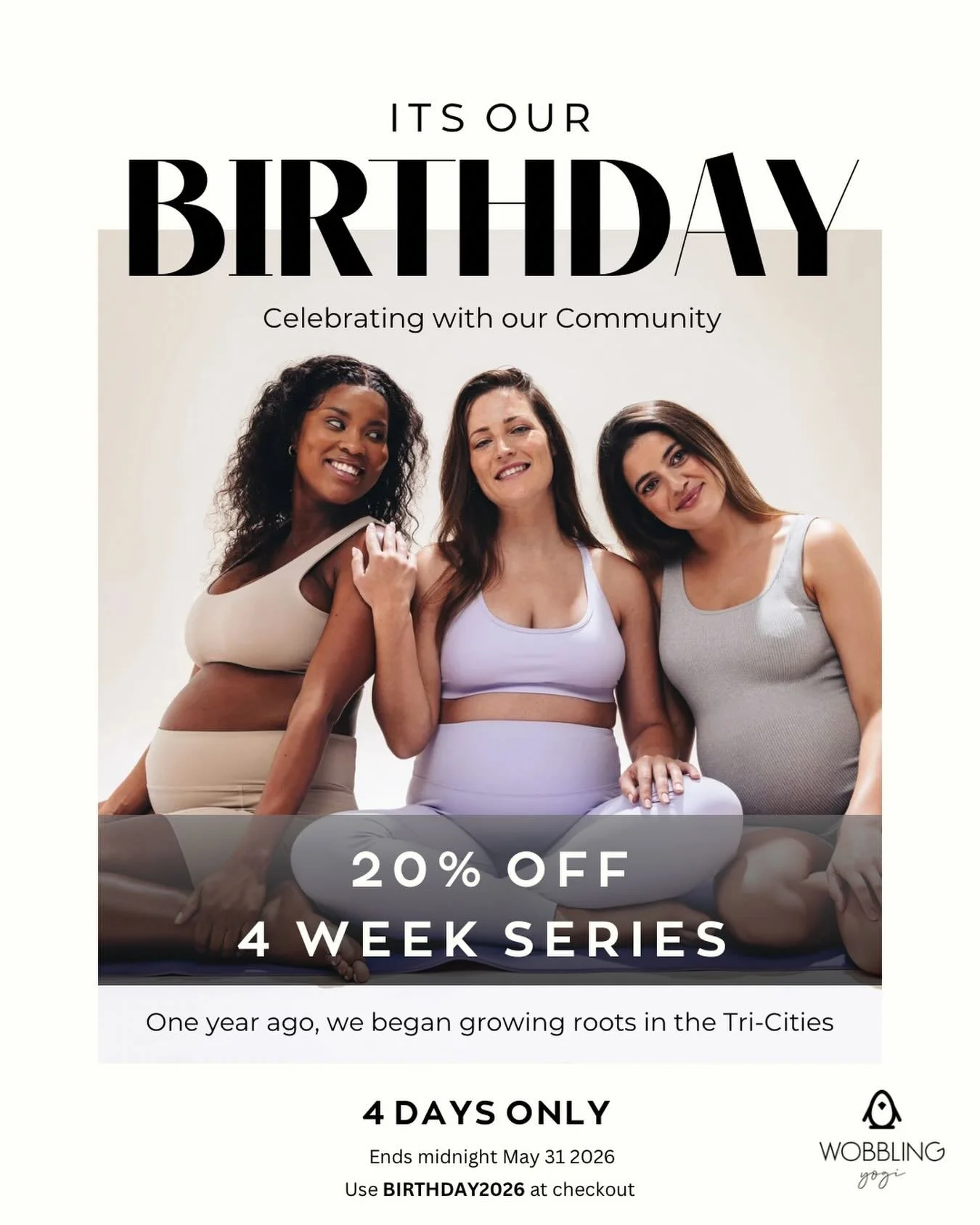 We rarely run promotions&hellip; but this one felt worth celebrating 🤍

✨ 20% OFF all 4-week series
✨ 4 days only
✨ Use code: BIRTHDAY2026

If you&rsquo;ve been thinking about joining us, this is your sign. Share with a mama friend who needs this co