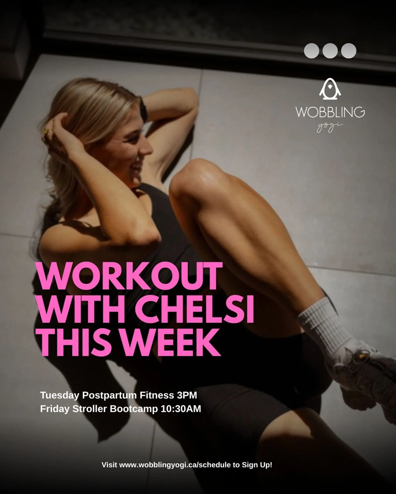 Catch Chelsi this week 🔥

Get ready to sweat, rebuild strength, and move your body in a supportive postpartum space &mdash; with baby by your side 🤍

💪 Tuesday &mdash; Postpartum Fitness (3PM)
🌿 Friday &mdash; Stroller Bootcamp (10:30AM)

Come me