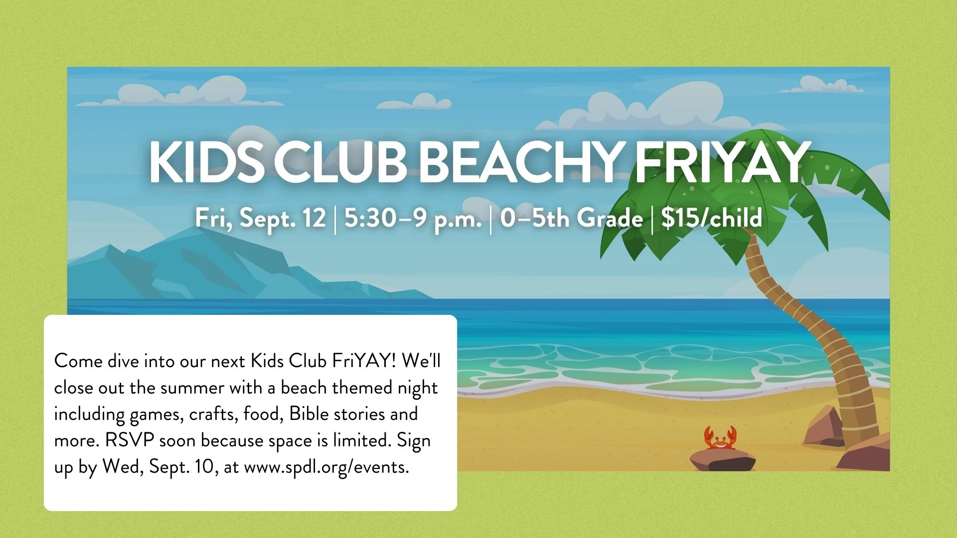 Kids Club Beachy FriYAY