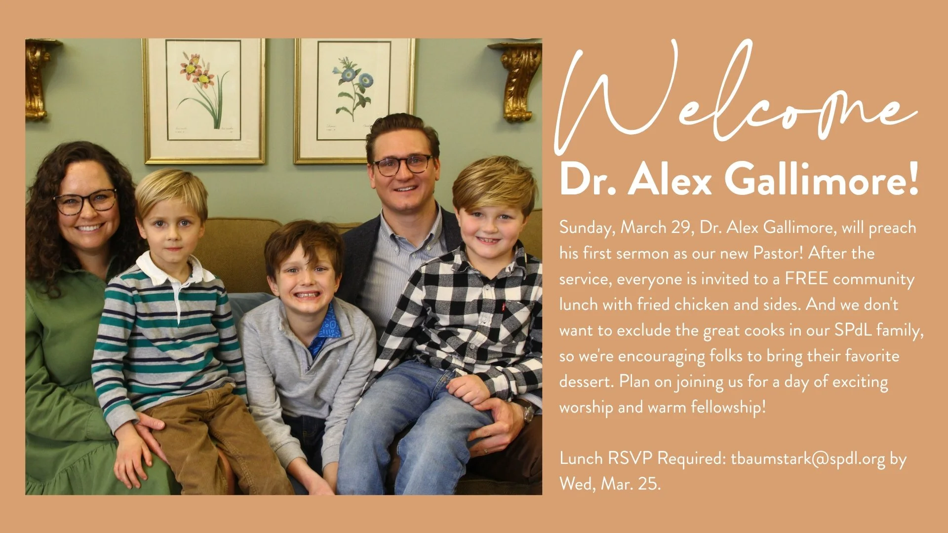 Dr. Alex Galimore's First Sunday