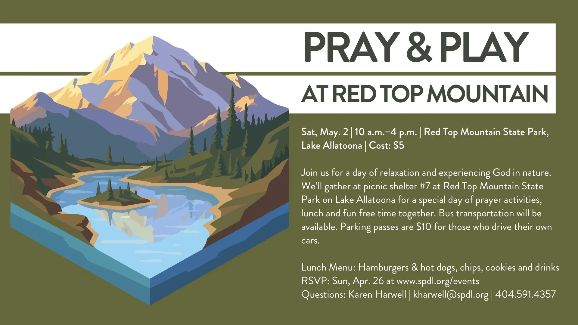 Pray & Play at Red Top Mountain