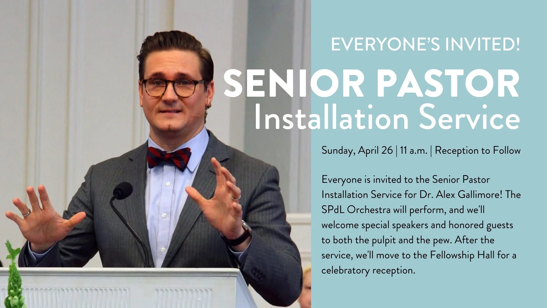Senior Pastor Installation Service & Reception