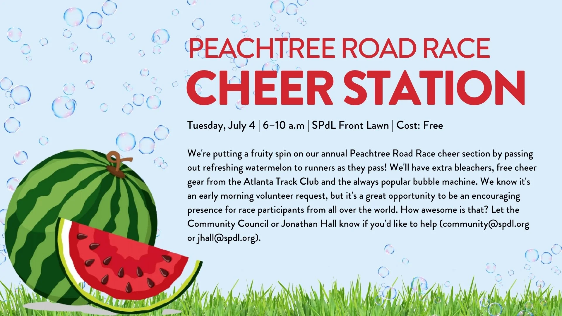 Peachtree Road Race Cheer Station
