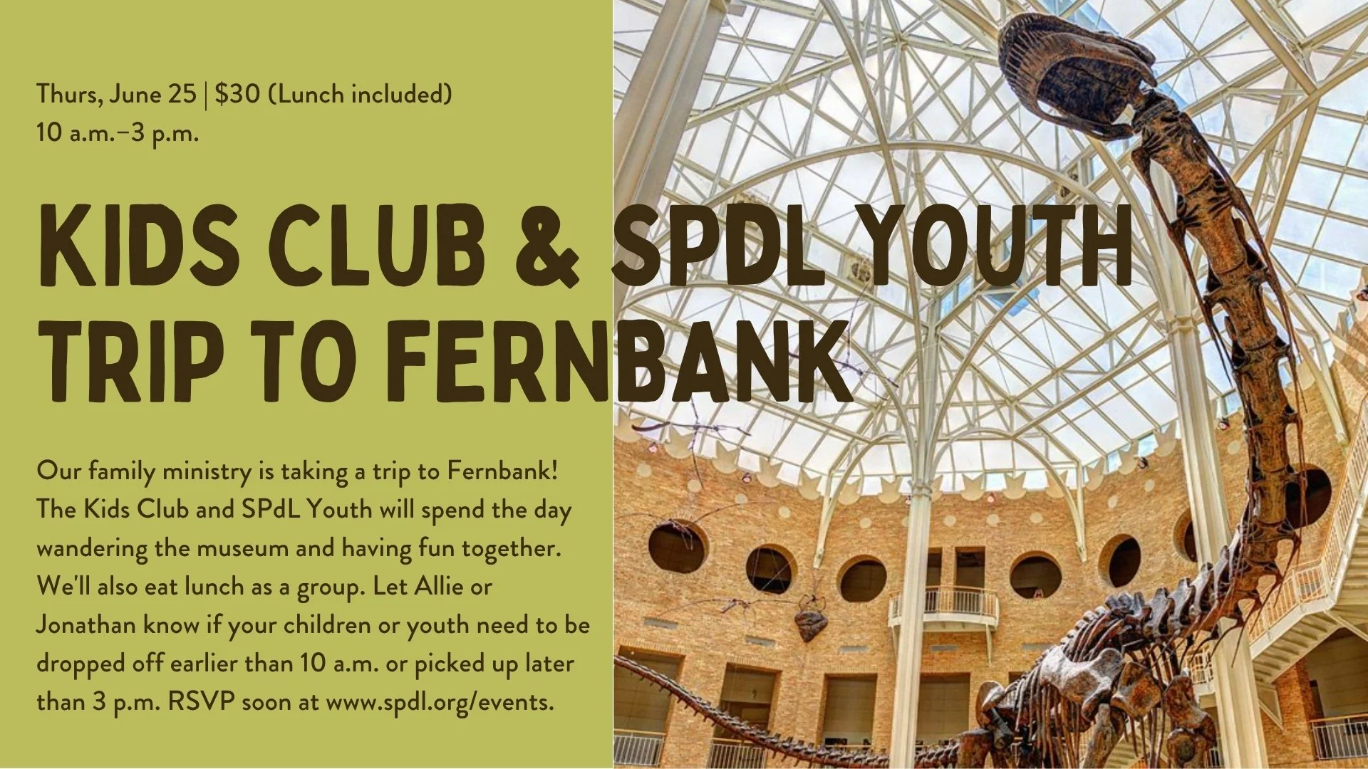 Kids Club & SPdL Youth Trip to Fernbank