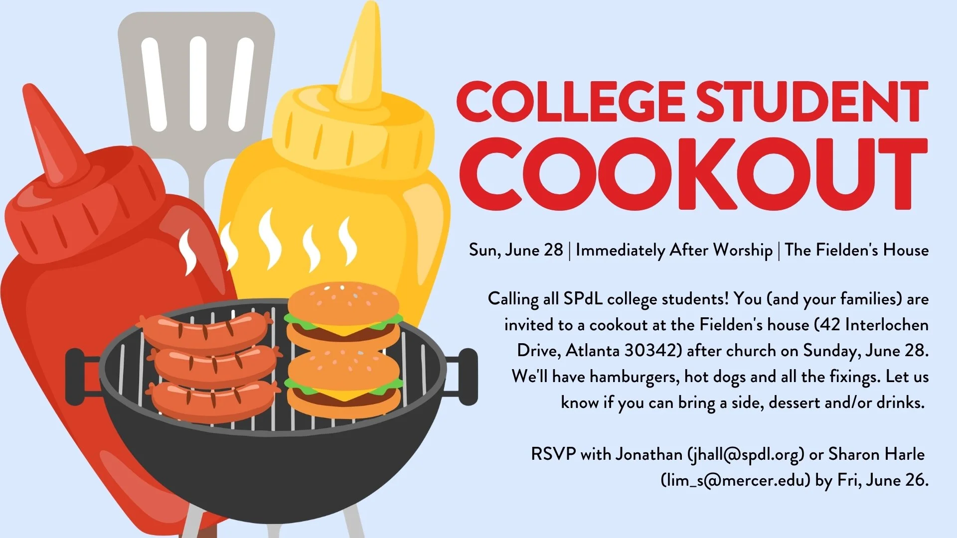 College Student Summer Cookout