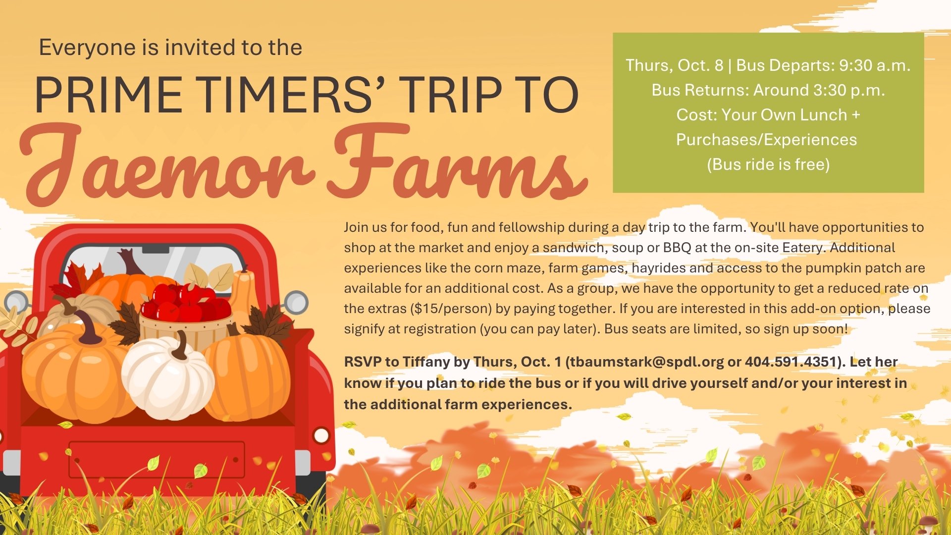Prime Timers' Trip to Jaemor Farms