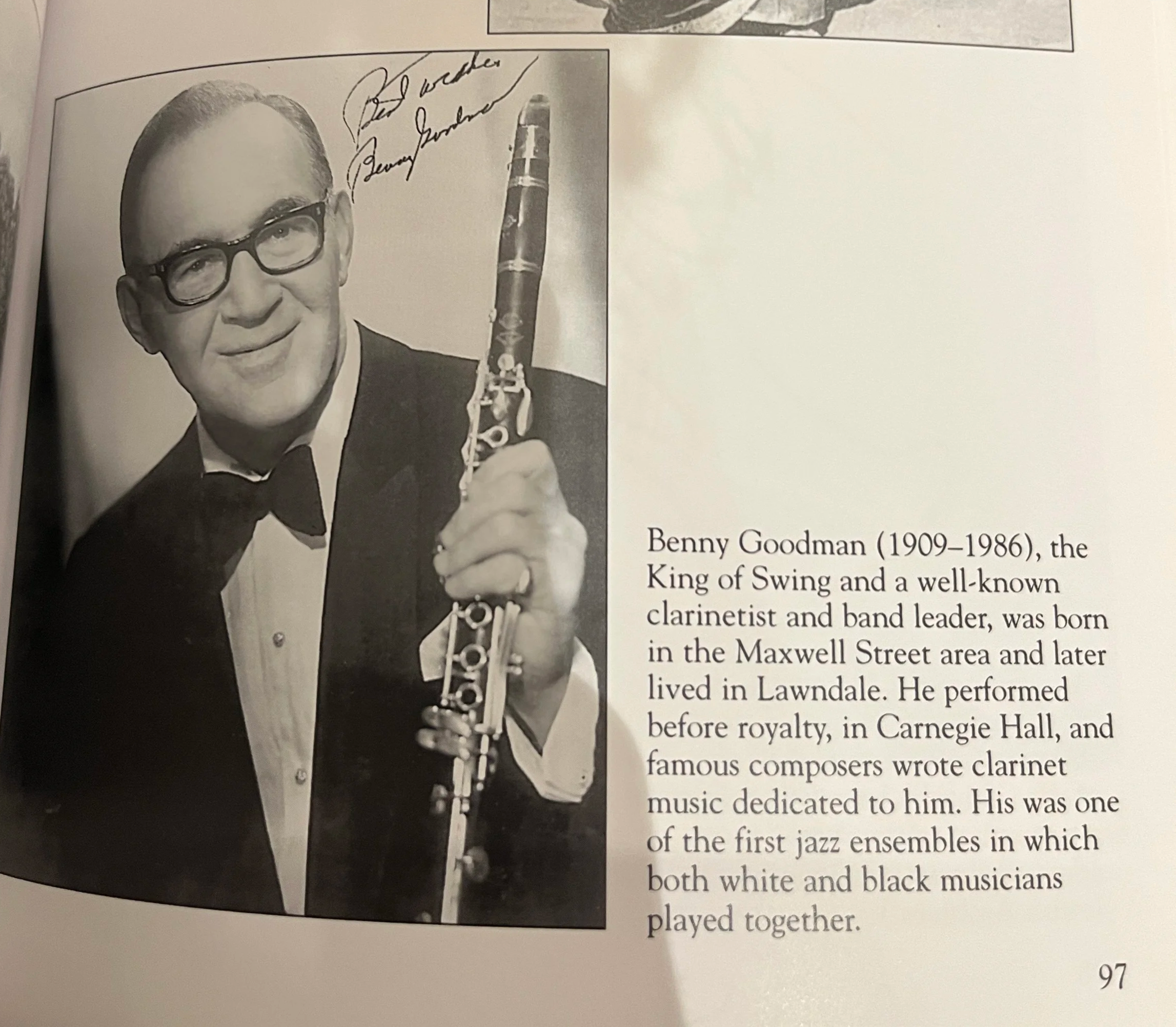 Benny Goodman in Book on Famous Jewish Figures