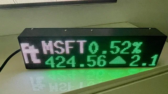 Product review by Fiona U: The Fintic Ultimate All-in-One LED Ticker is a great product. I bought this as a surprise gift for my husband and he loves it! He’s added stocks & crypto that we’re following and also the weather for our city