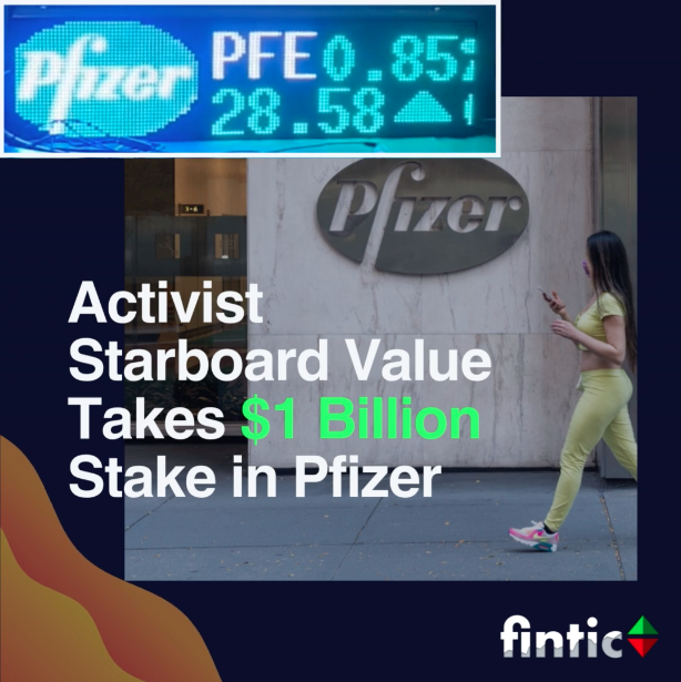 Activist Starboard Value Takes $1 Billion Stake in Pfizer