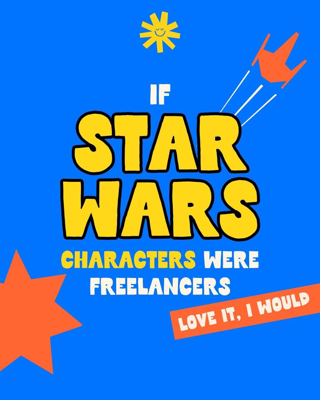 With you May the 4th be, freelancers⭐⁠
⁠
I bet you've never thought about which Star Wars character best fits your freelancing style, have you?⁠
⁠
Well, now's your chance! ⁠
⁠
I'm a Chewy, I reckon 🤔 Who are you?