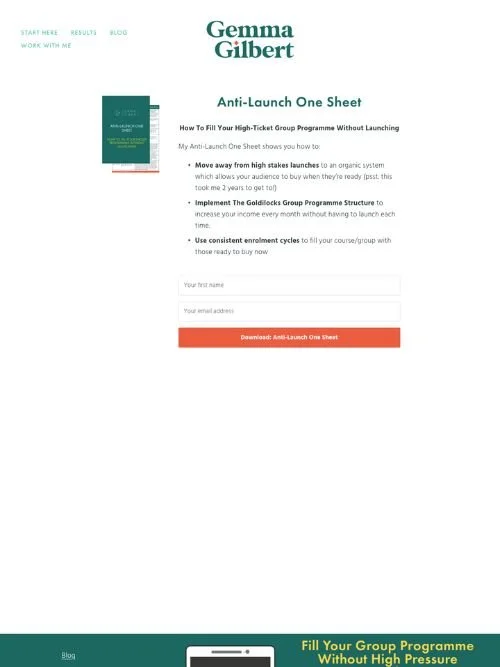 Resource landing page