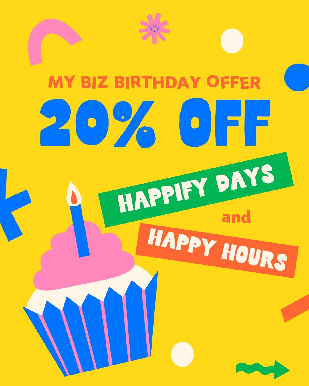 5 years of Shiny Happy 😀 🕺 🌈 ✨ 🎉

And this year, that means a fifth (20%) off a Happify Day or Happy Hour for you!

I love running special offers around my biz birthday, cuz it helps some people who have been on the fence about working with a web