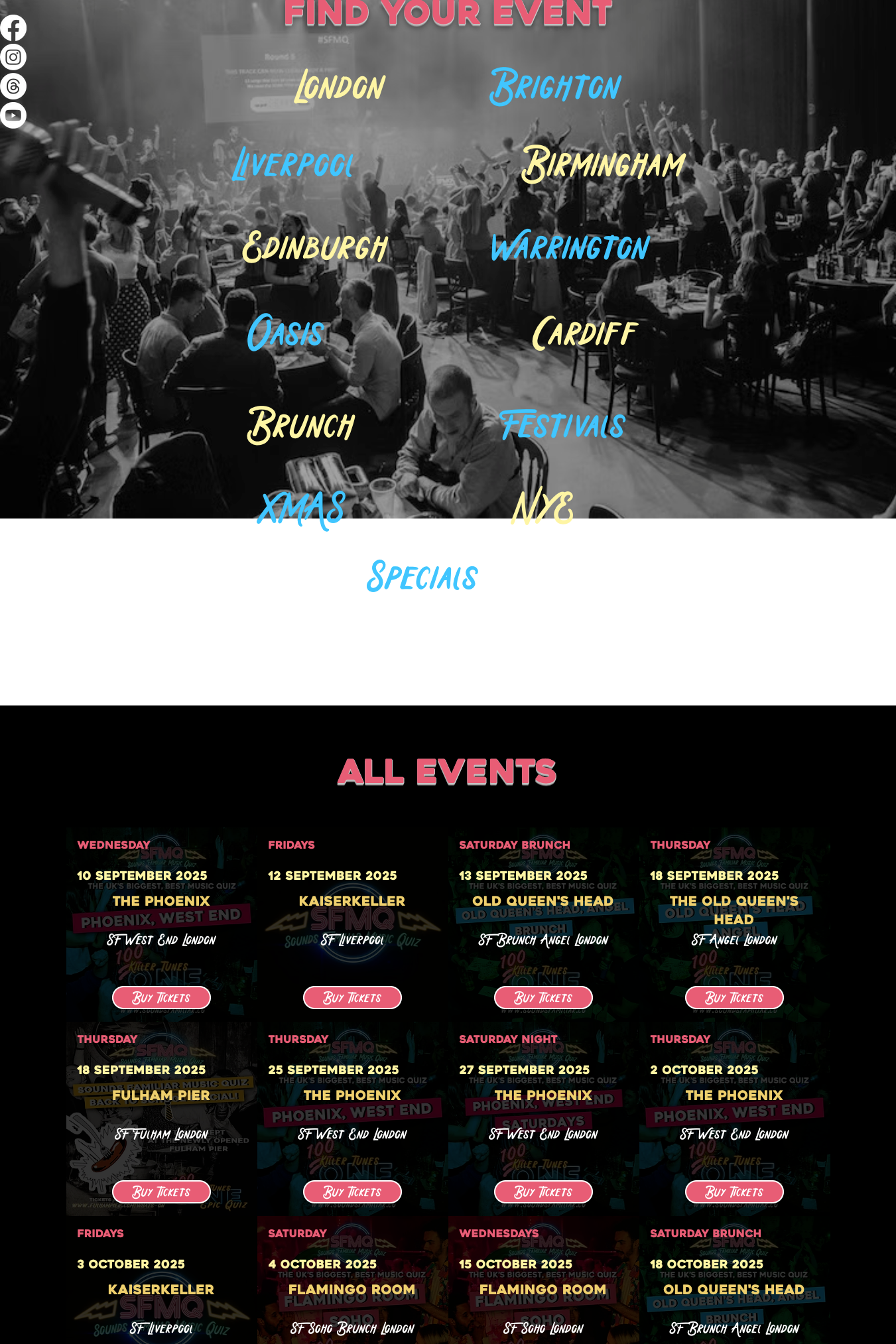 Events page