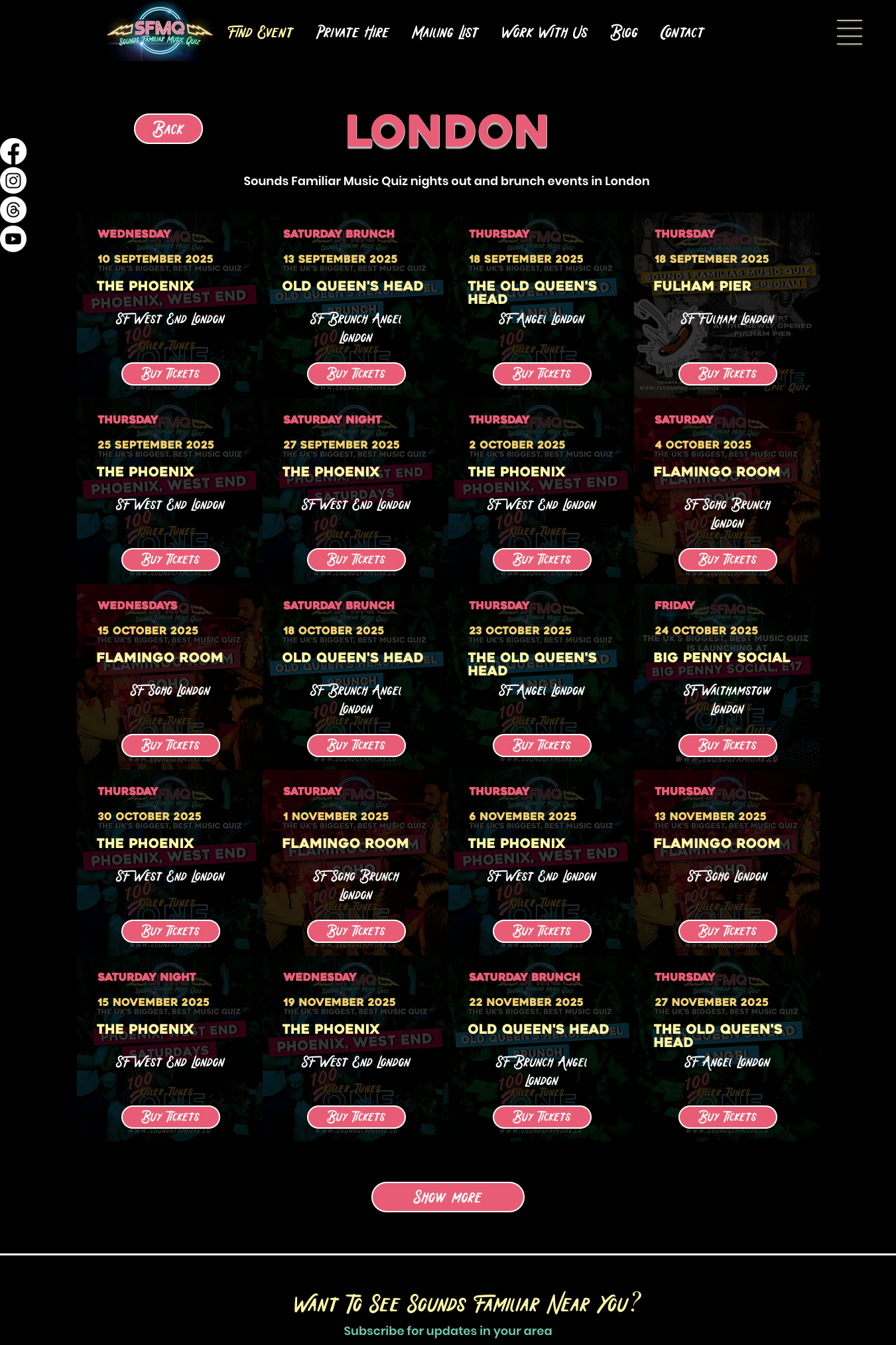 Events for specific city