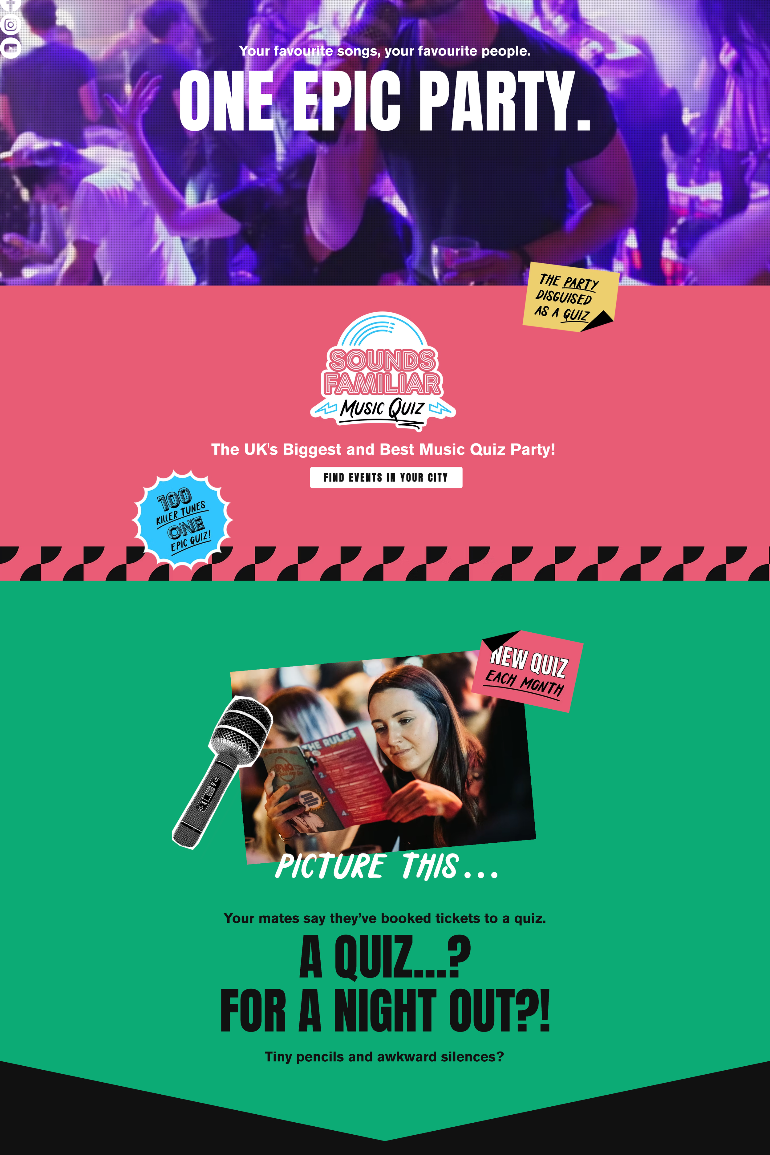 Homepage with storytelling