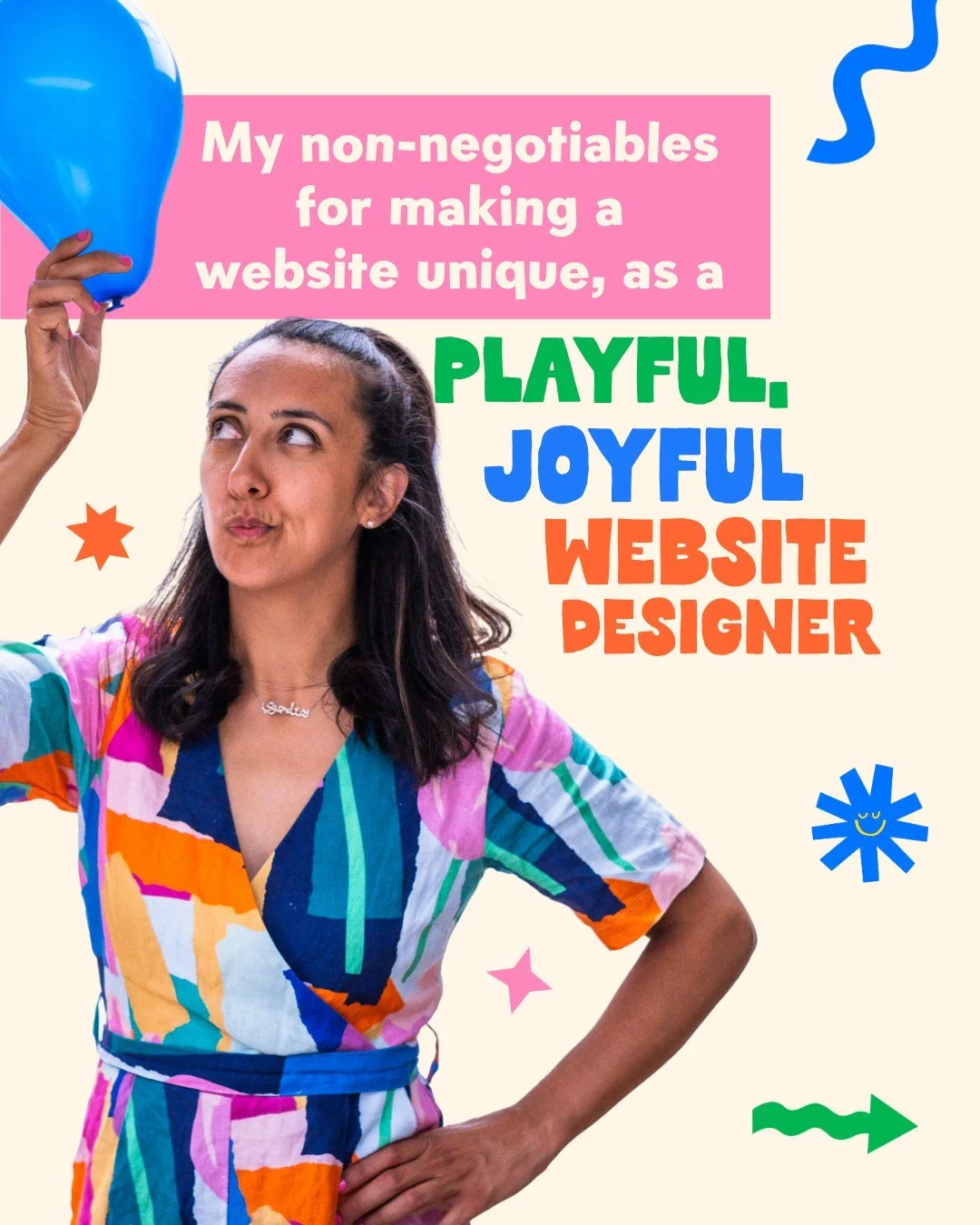 There are so many things that make a good small biz website!

A big part of it is a strong, responsive design full of personality (I've got you covered there!), but that's just two pieces of the puzzle 🧩

To make a joyful website that converts, I ne
