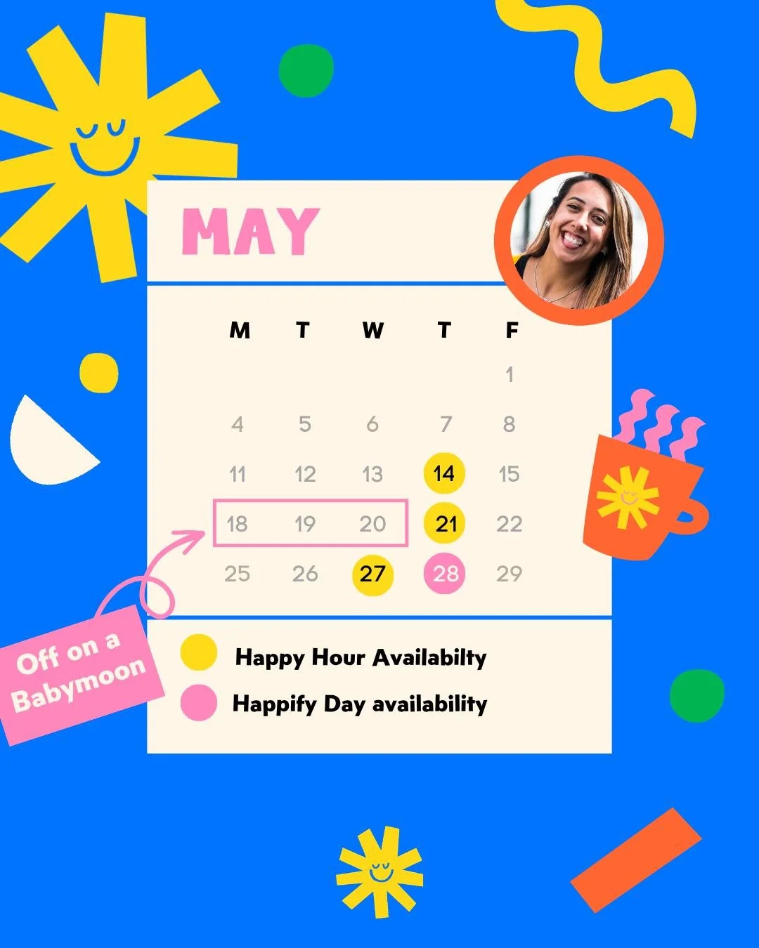 MAY - JULY AVAILABILITY ✨

I have one Happify Day left for May! Who fancies getting their website glammed up this month?

Plenty of Happy Hours available for small bits and bobs you need fixing up or guided through - installing custom fonts, adding c