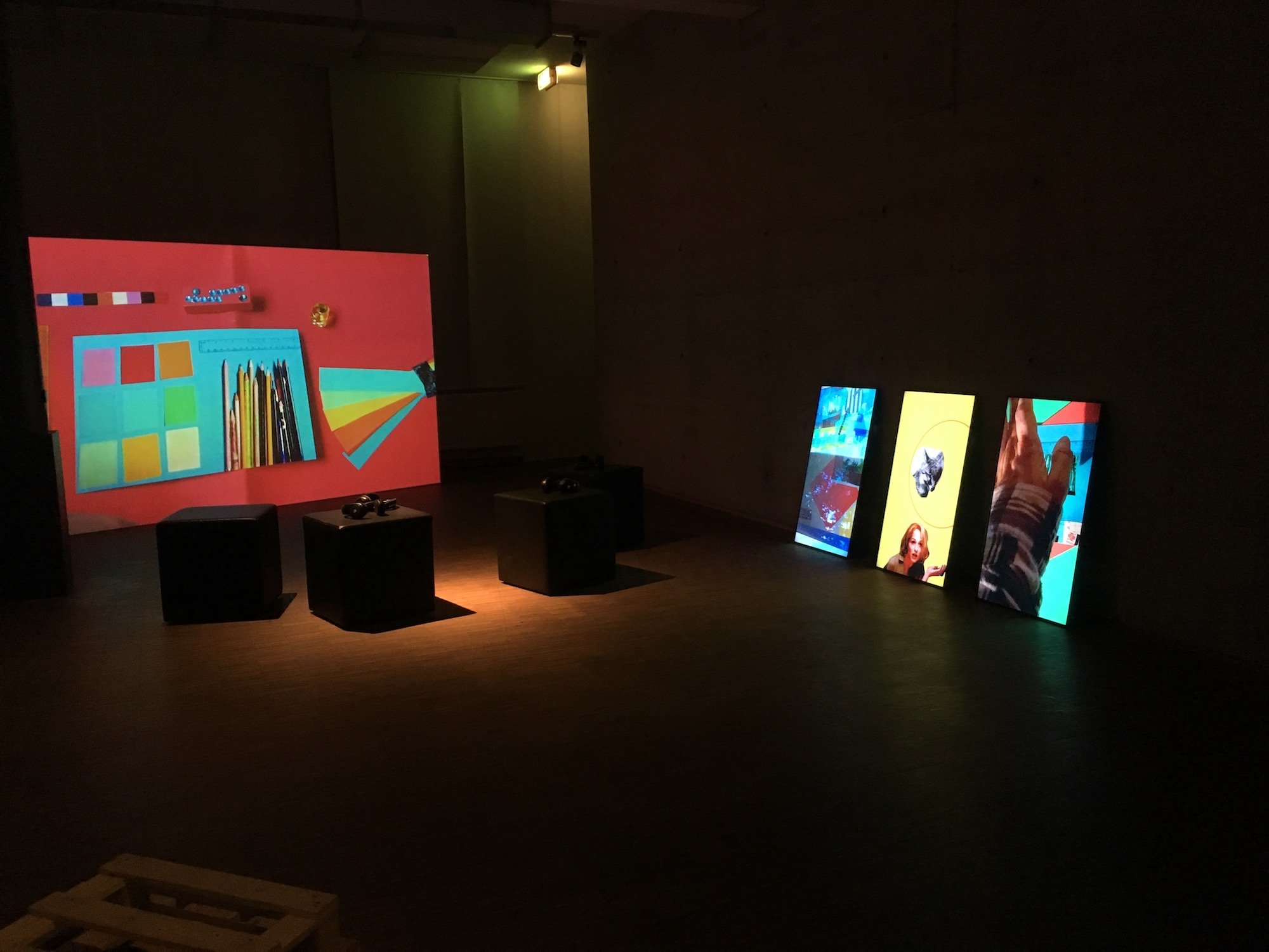 installation view, Monitoring at Kassel International Documentary Film and Video Festival, November 2019, photo: Eeva Ojanperä/ Kasseler Dokfest