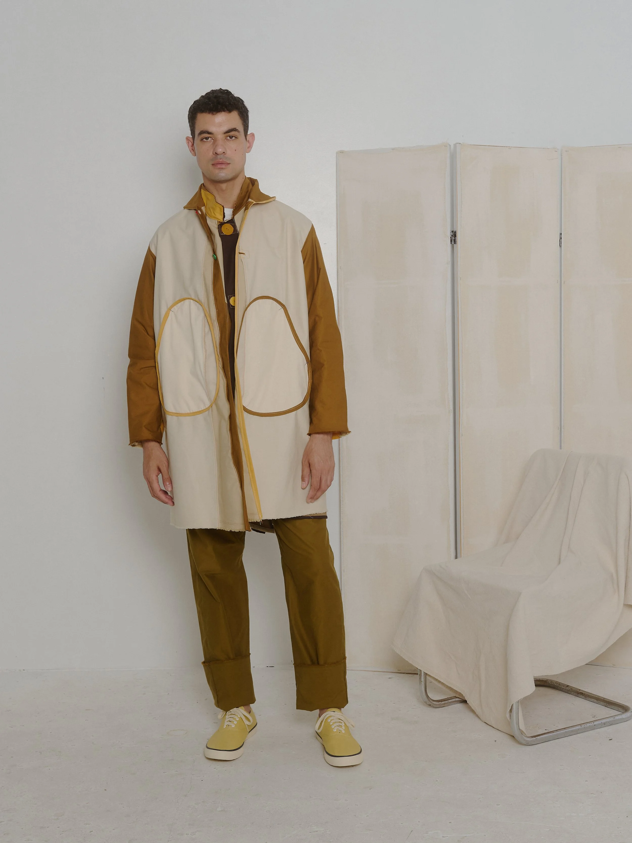 Shawl Collar Panel Trench