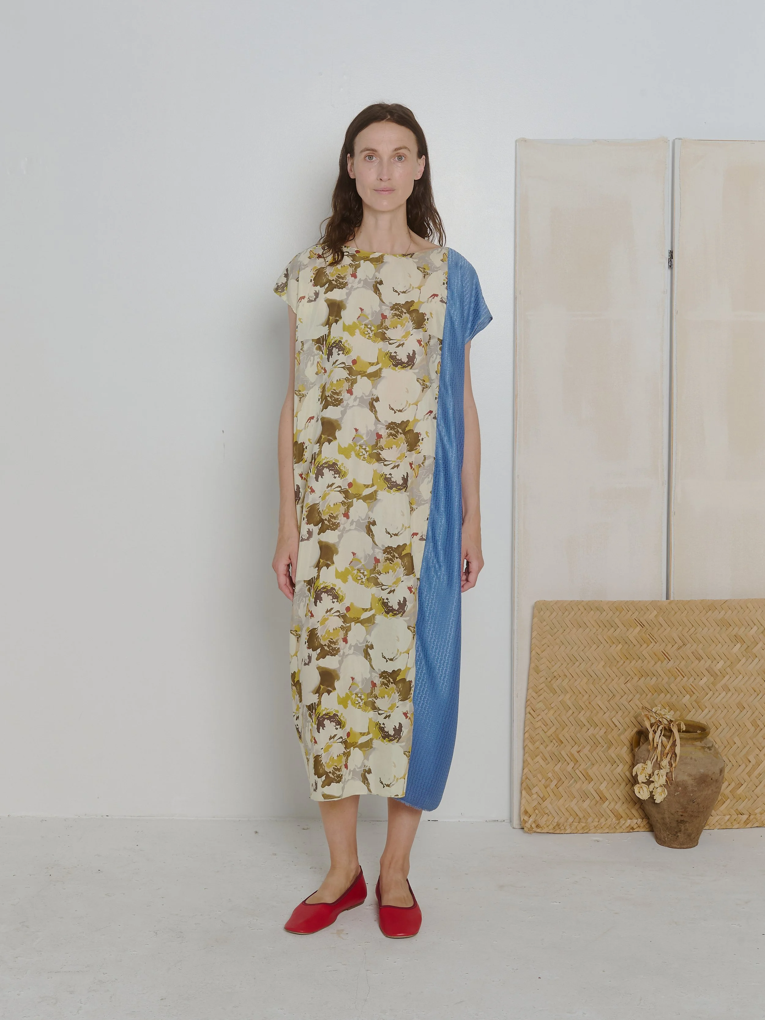 Asymmetrical BiColor Silk Caftan