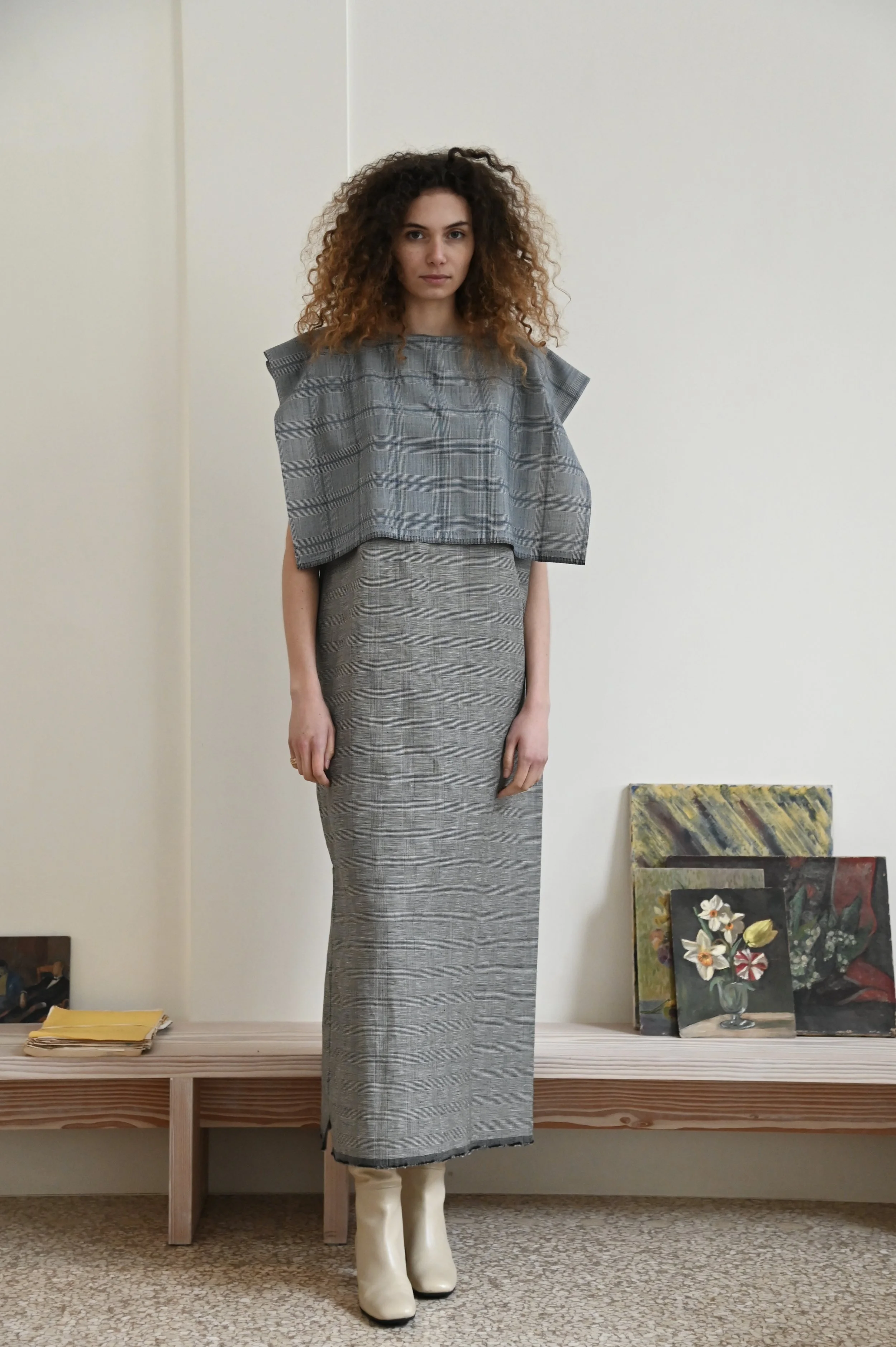 Tilda Gown in Mismatched Checks