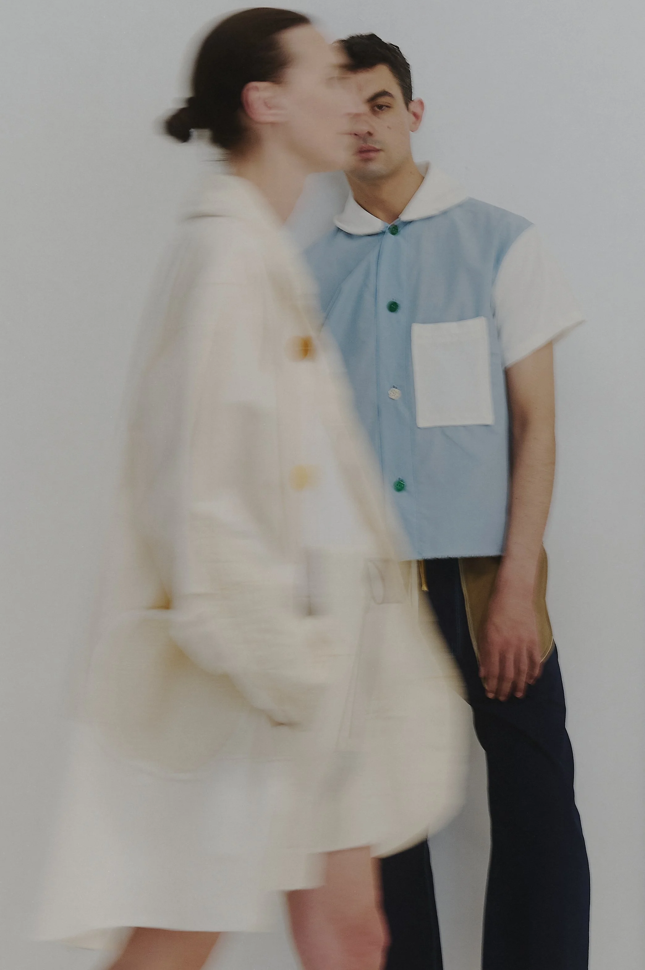 Shawl Collar Pocket Short Sleeve