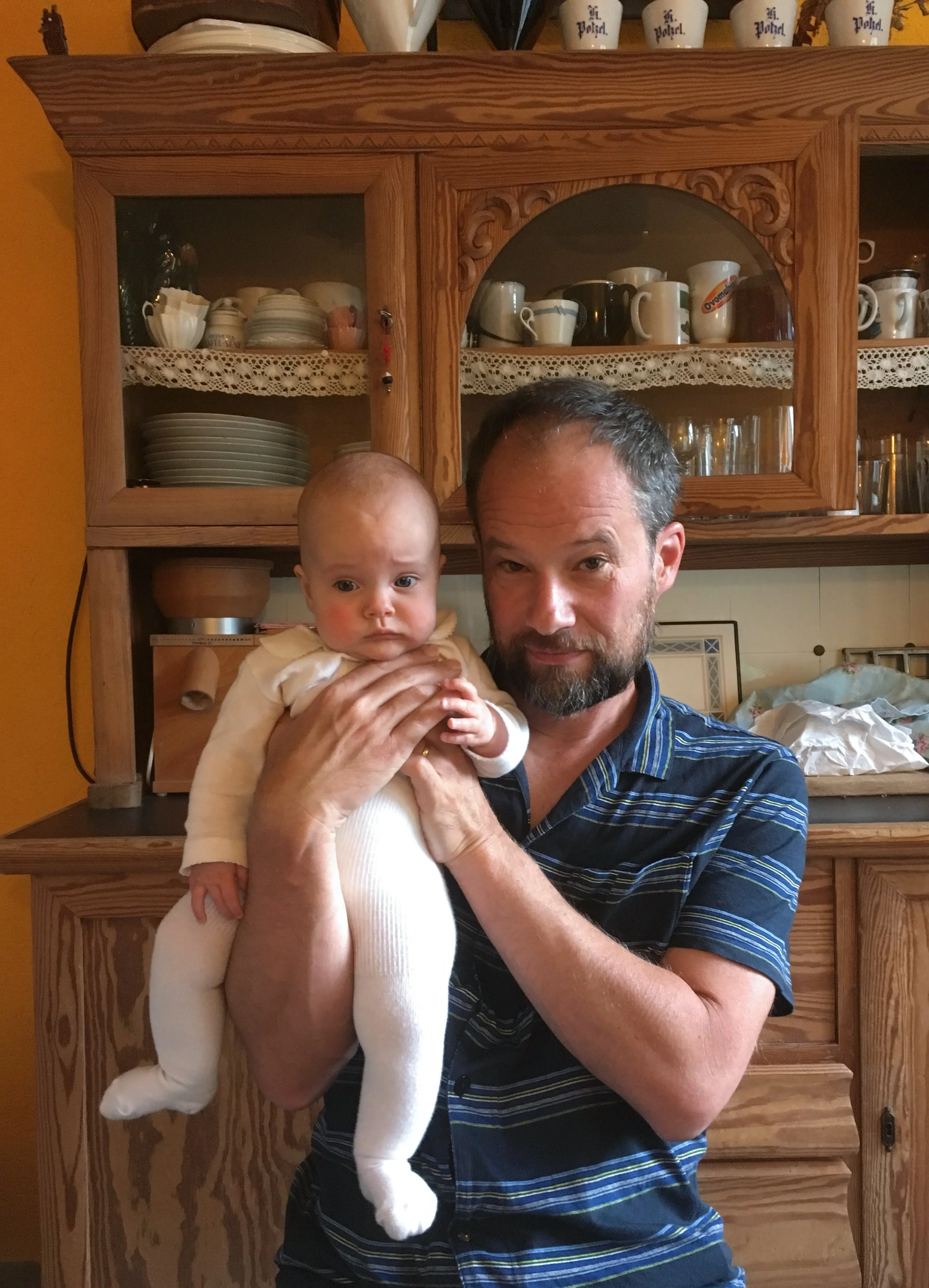 A dad and his baby daughter