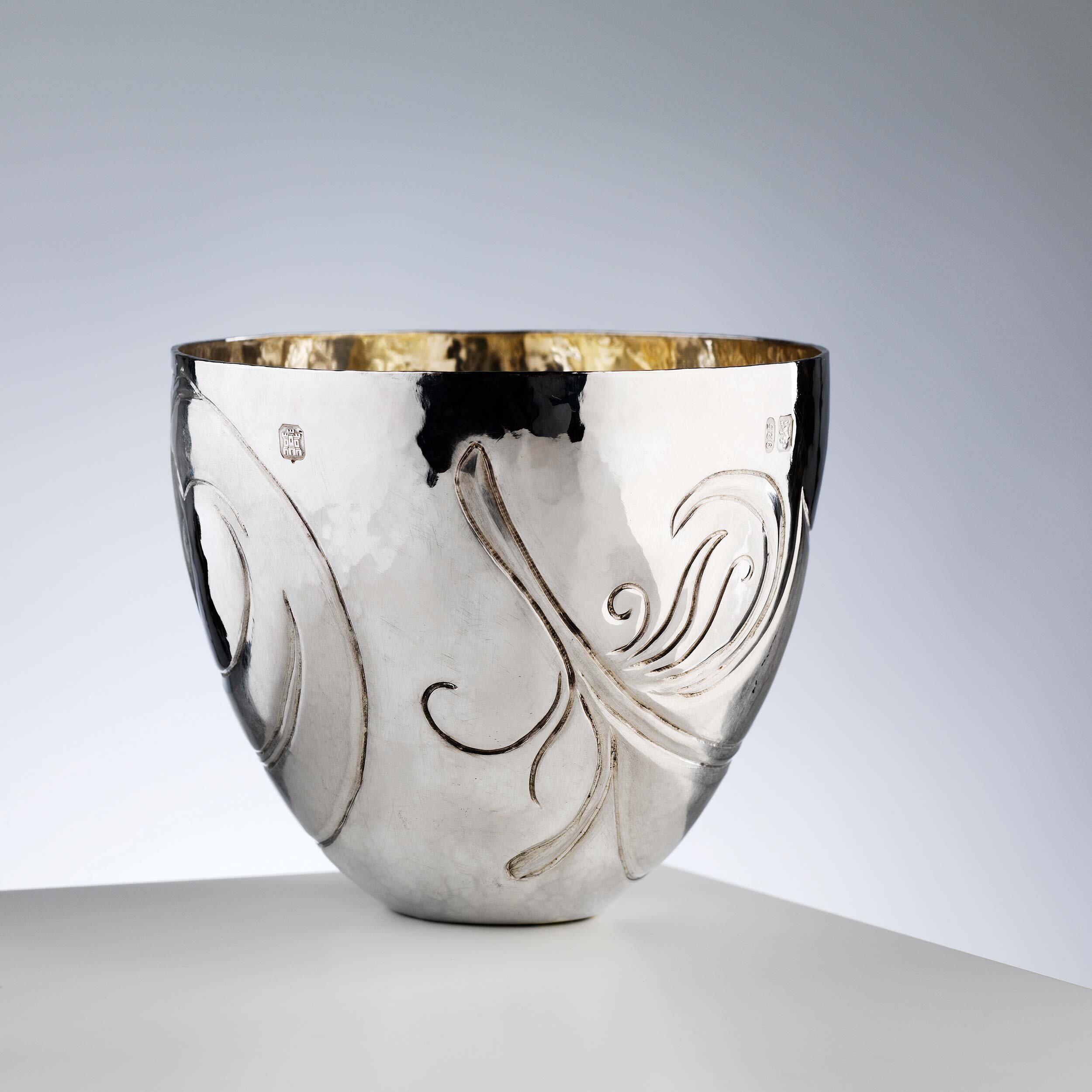 Light as a Feather beaker with chased silver and gilt interior