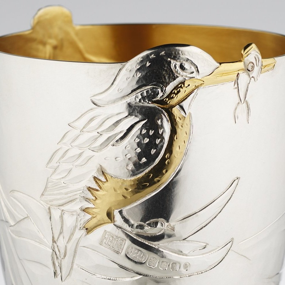 Halcyon+Days+%7E+Kingfisher+beaker.+Bryony+Knox+10+x+8+x+5+cm.+Silver+with+gilt+details.+Photo+Shannon+Tofts.jpg