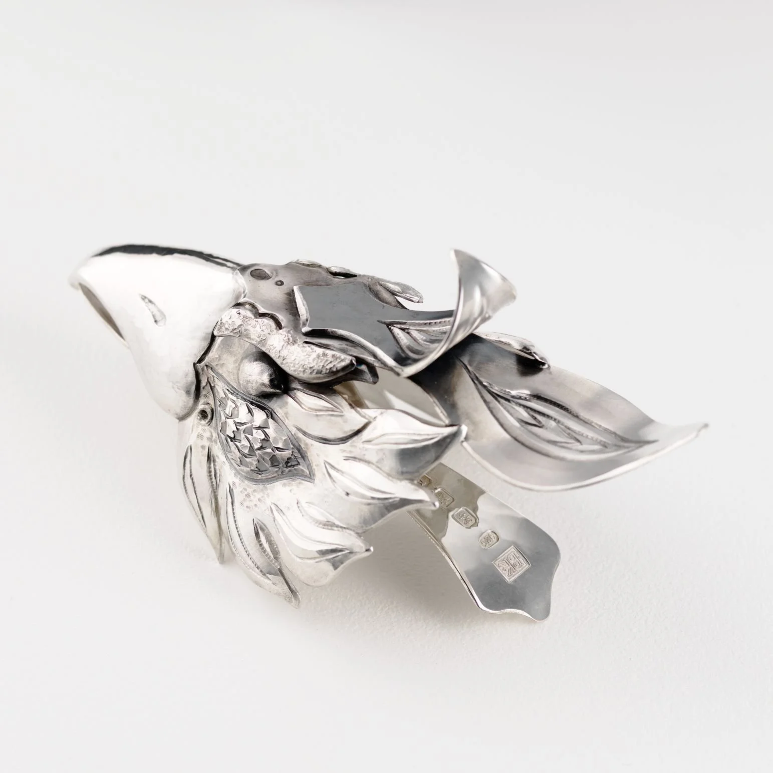 Capercaillie Bird Head Clip 2025. Bryony Knox. Silver. Shannon Tofts.jpg detail2.jpg