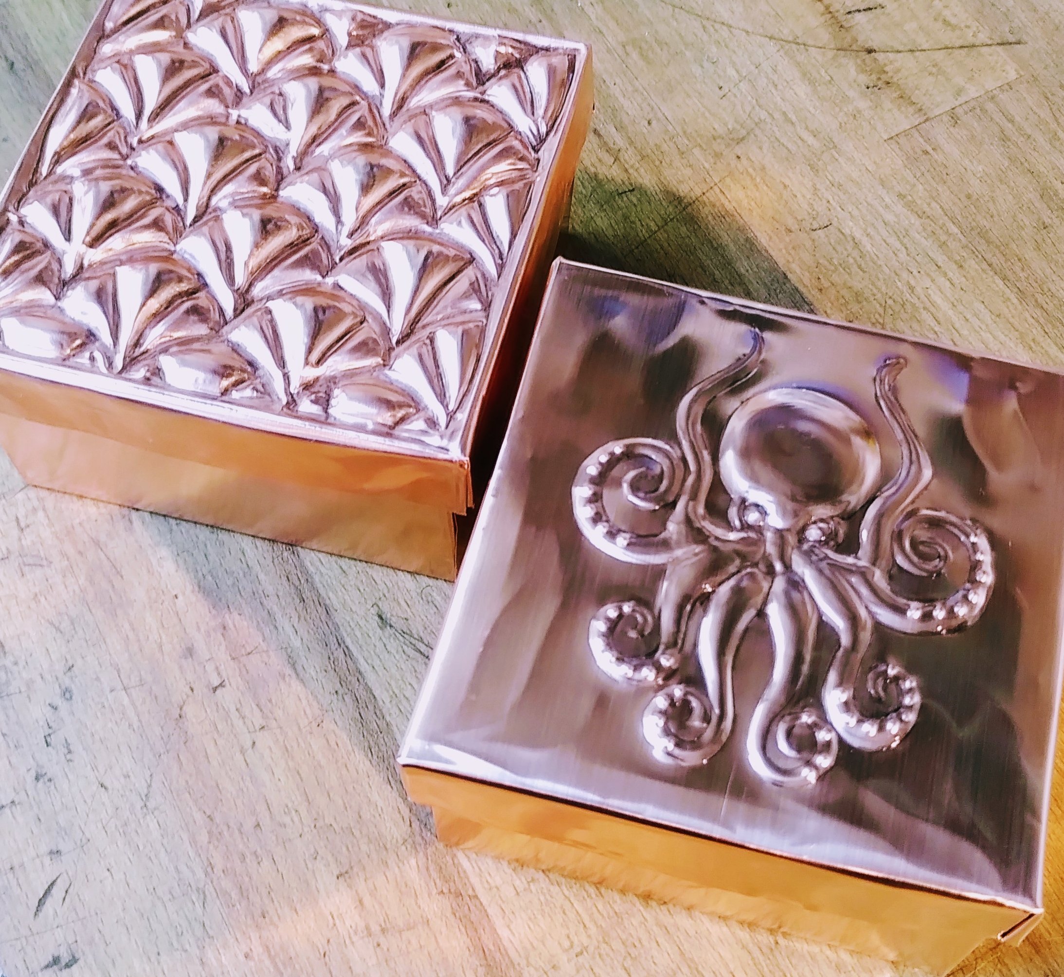 Embossed Copper Box Course. Students work. Bryony Knox.jpg