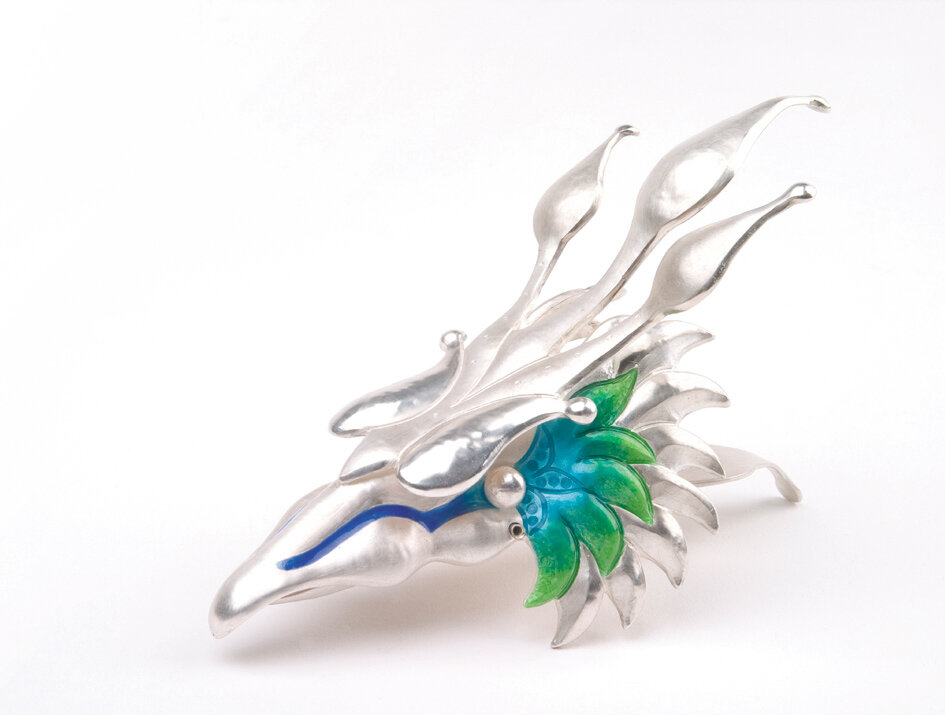 Bird Head clip with enamel