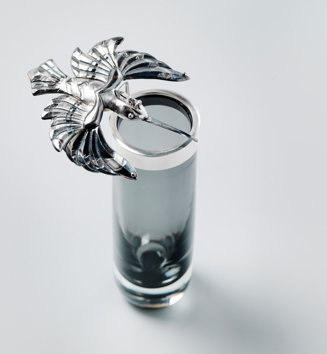 Hoopoe Brooch Bud Vase